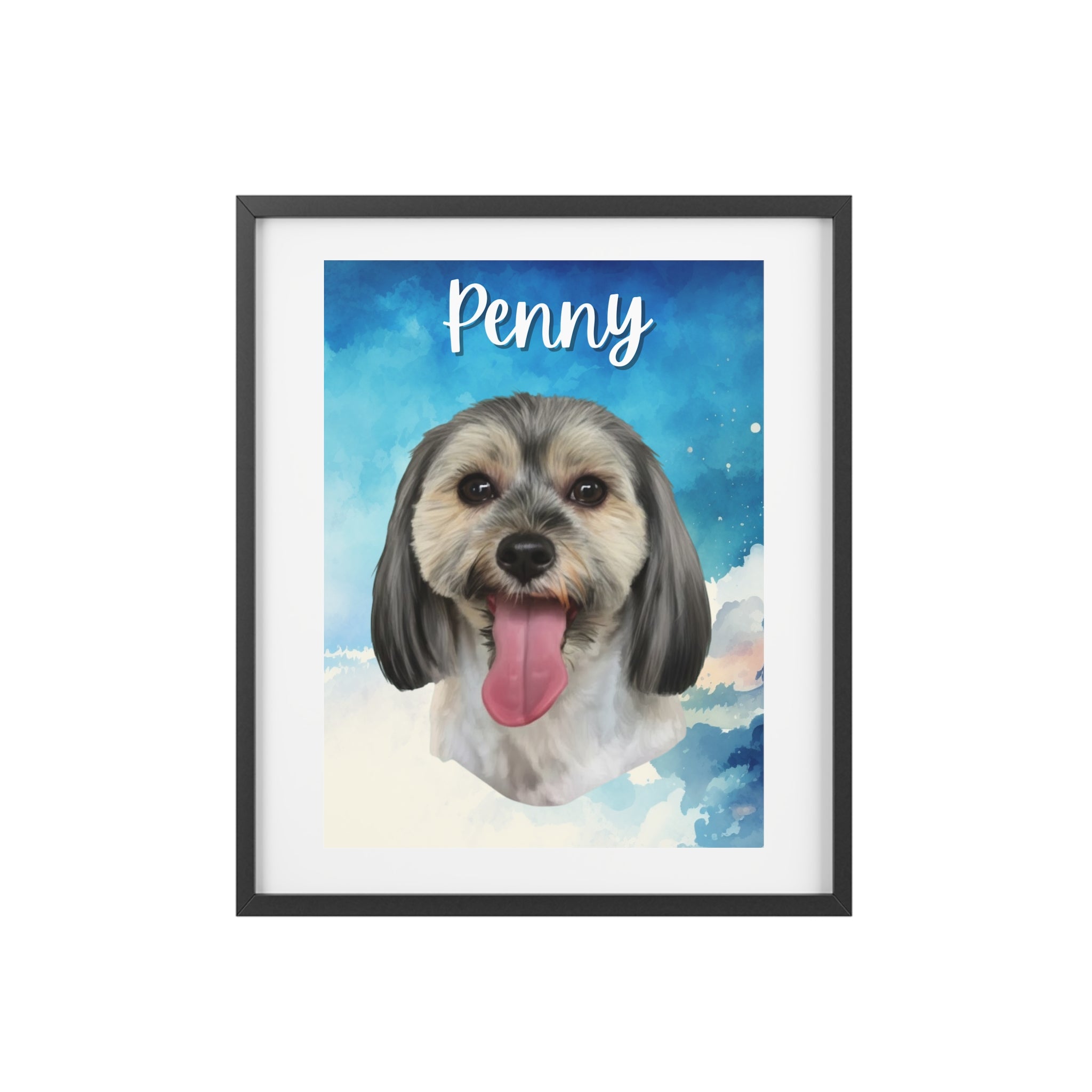 (Penny) Playful Dog Framed Poster