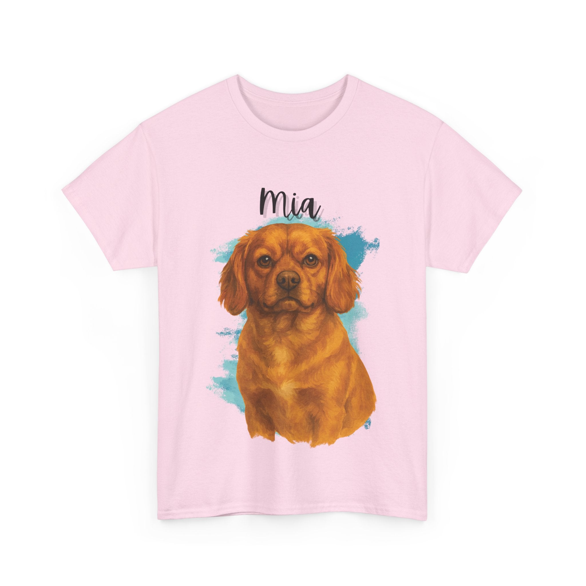 (Mia) Whimsical Dog Portrait Tee Shirt