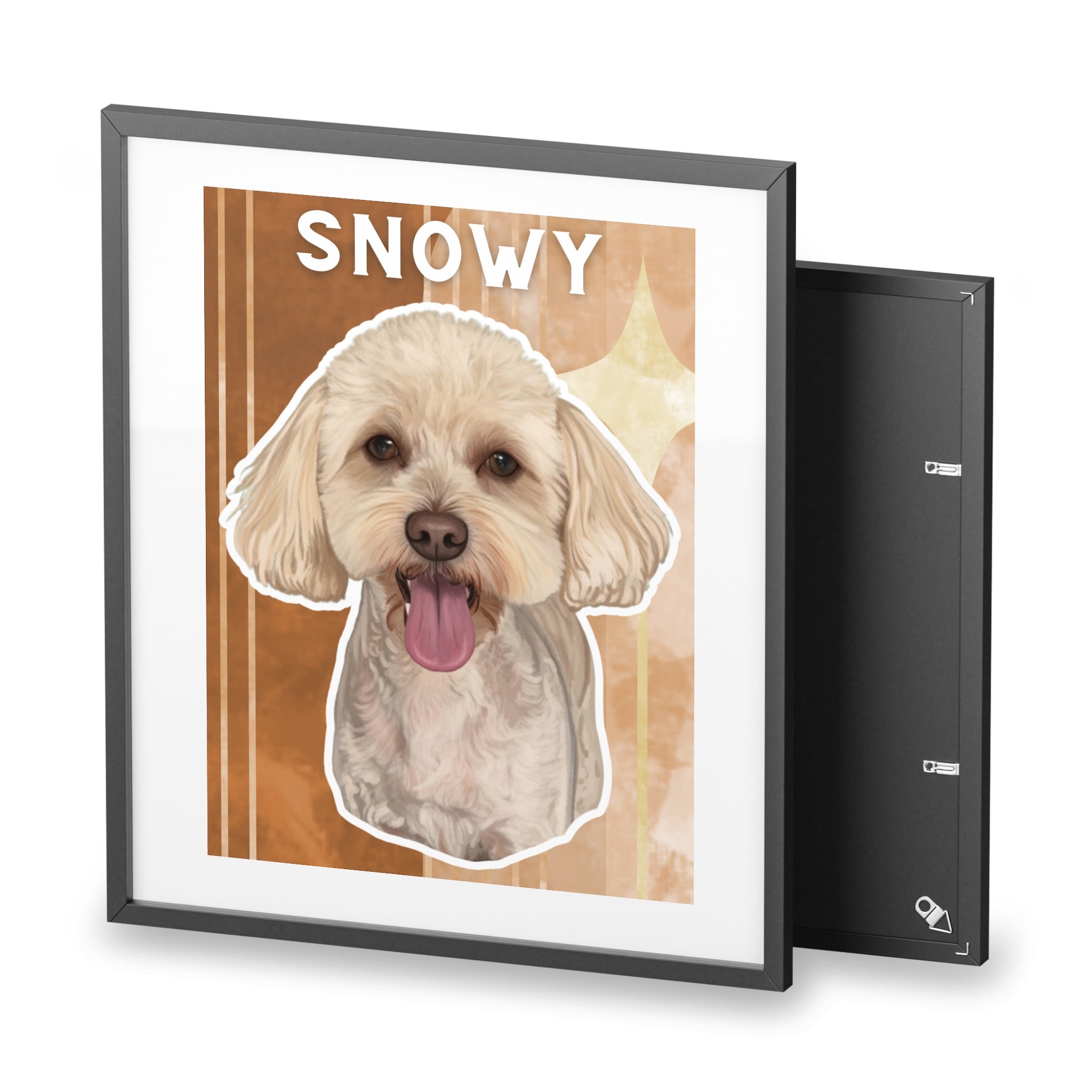 (Snowy) Playful Dog Framed Poster