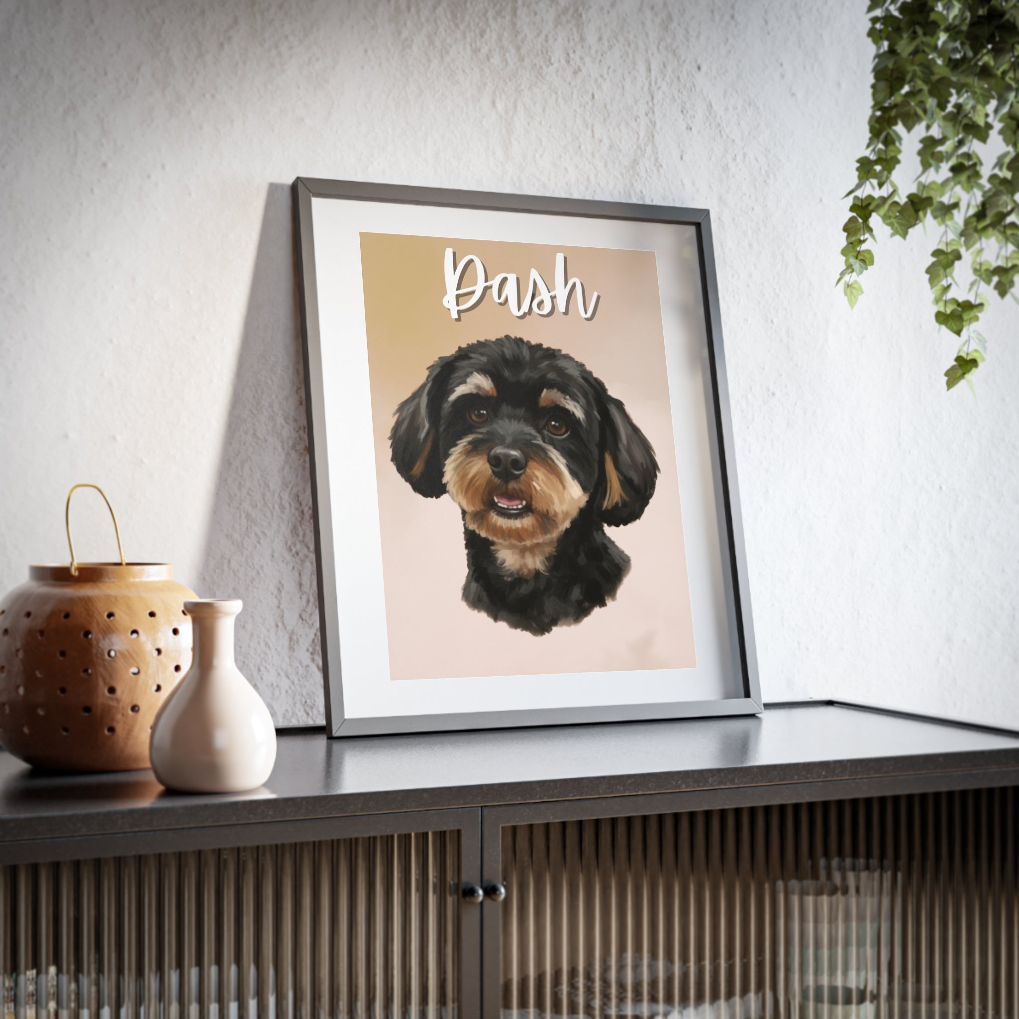 (Dash) Playful Dog Framed Poster
