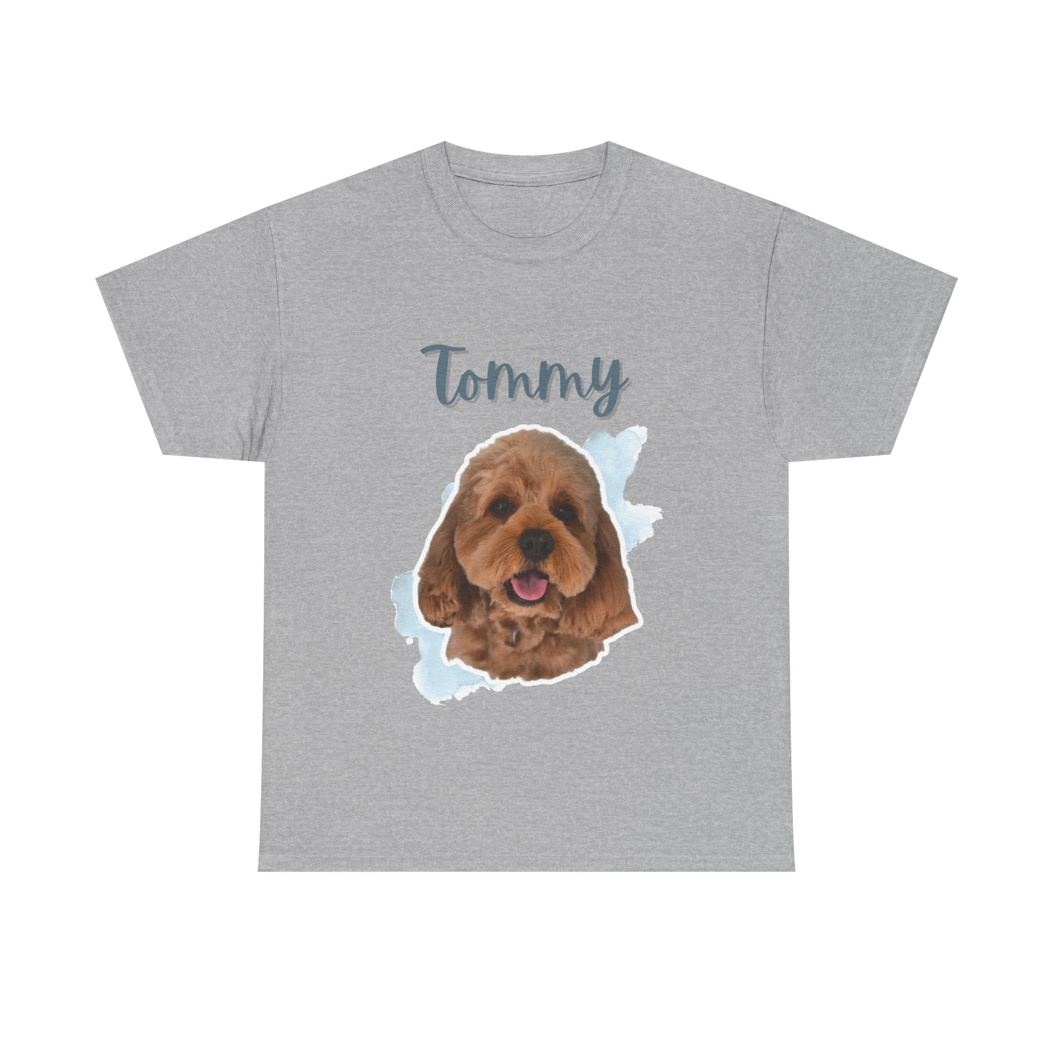 (Tommy) Whimsical Dog Portrait Tee Shirt