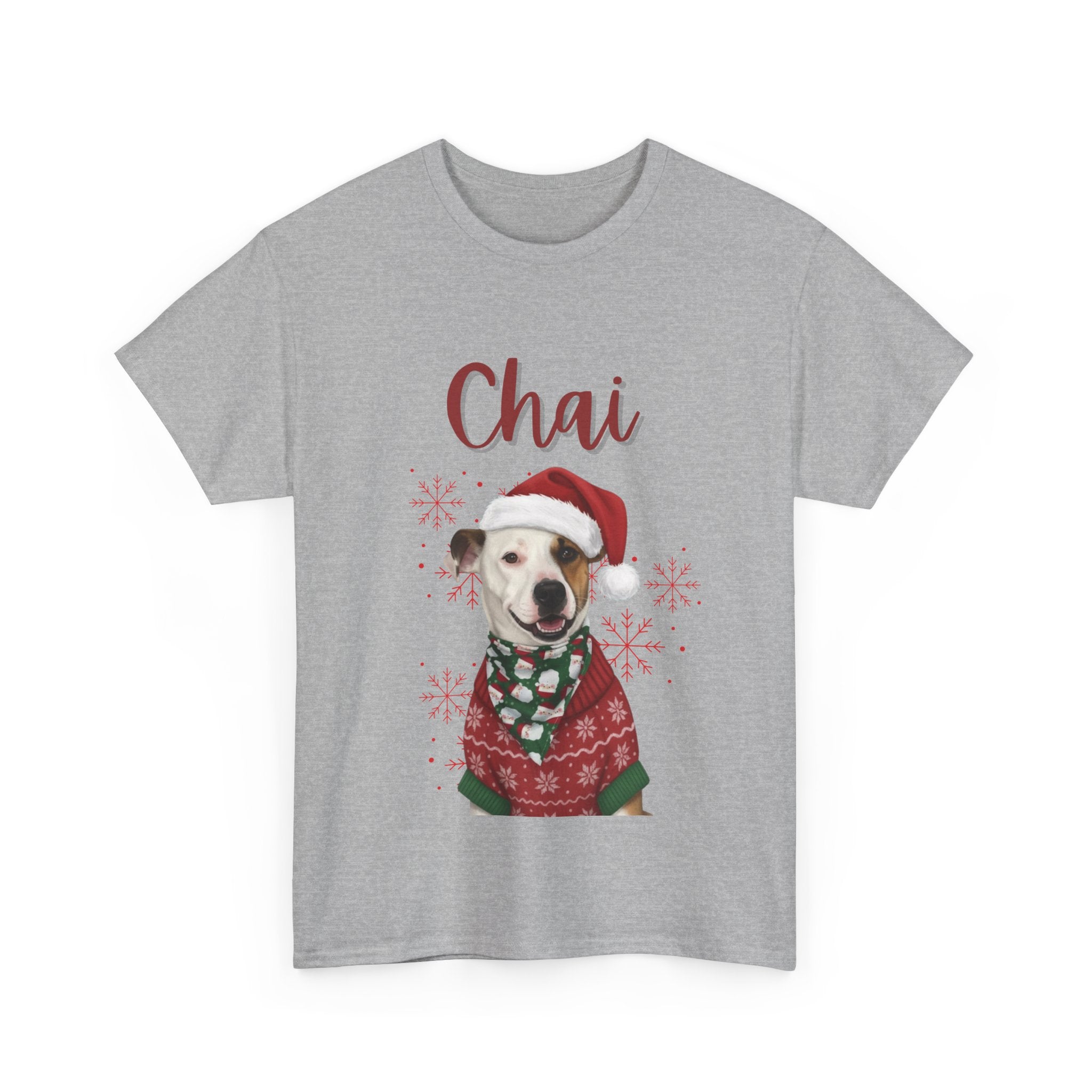 (Chai) Whimsical Dog Portrait Tee Shirt