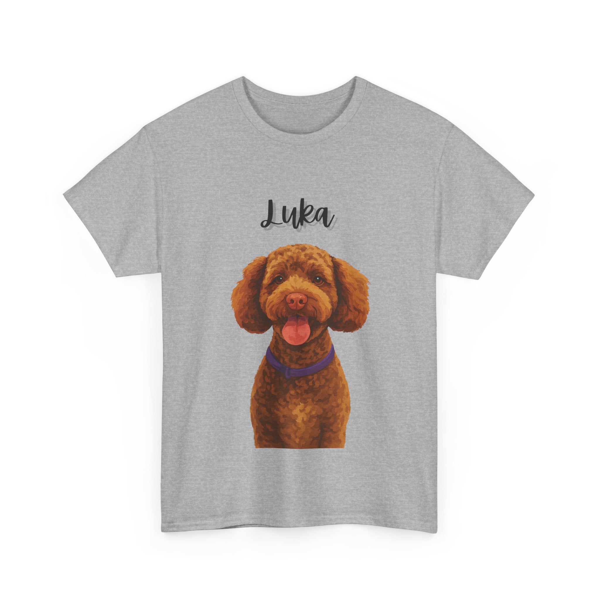 (Luka) Whimsical Dog Portrait Tee Shirt