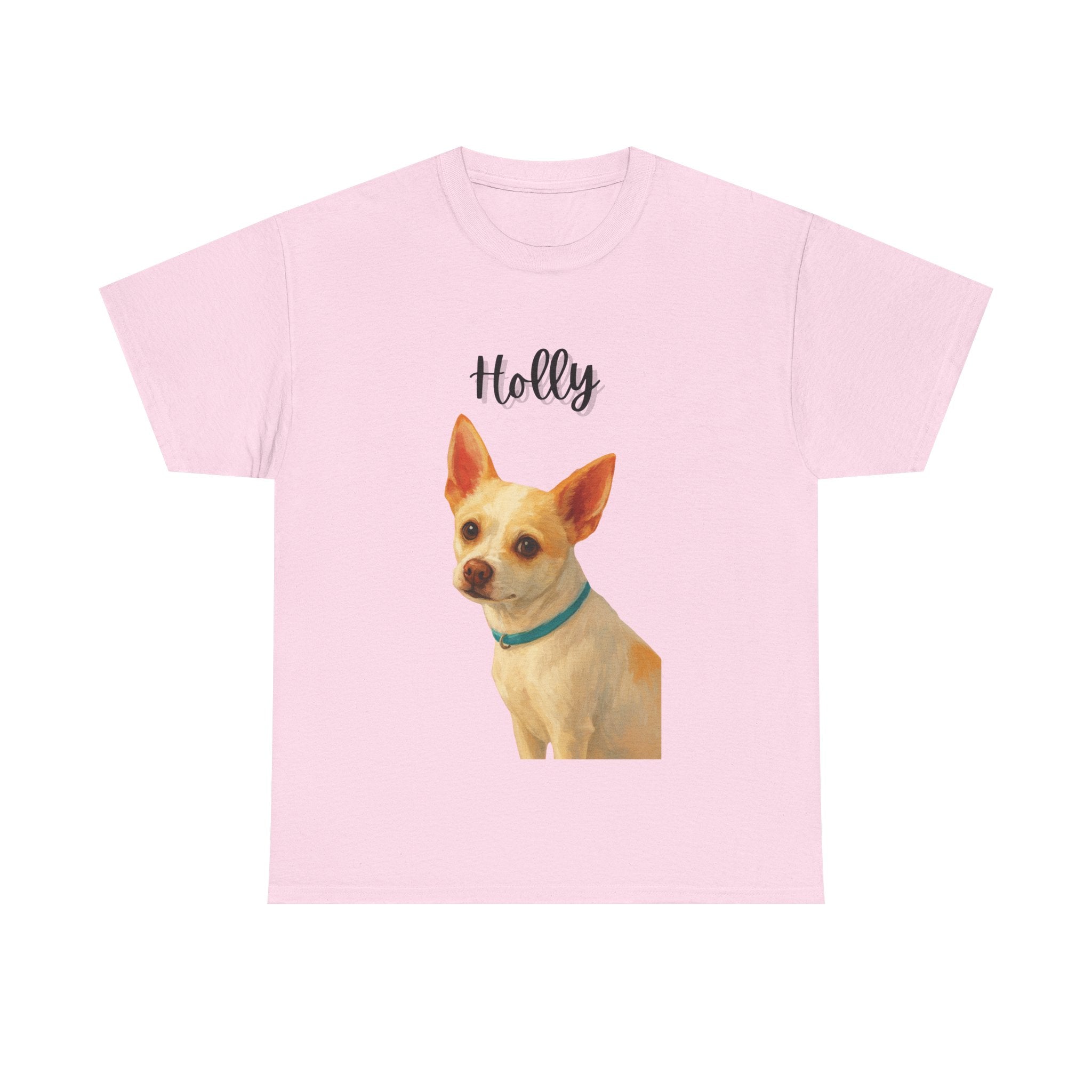 (Holly) Whimsical Dog Portrait Tee Shirt