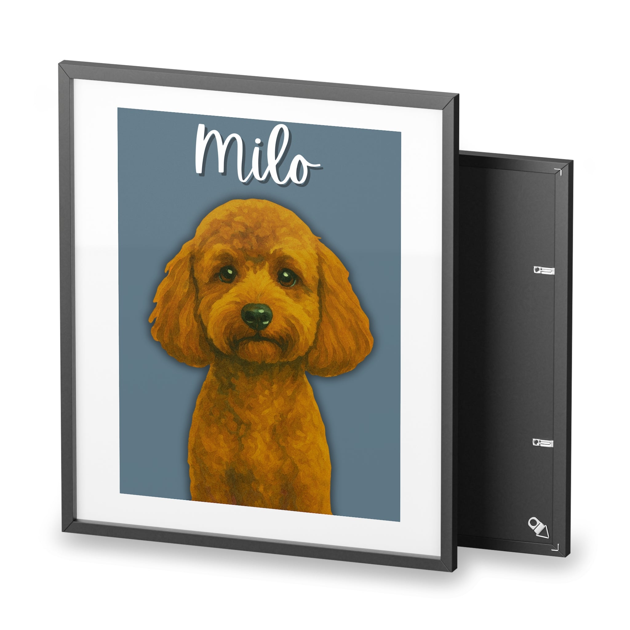 (Milo) Playful Dog Framed Poster