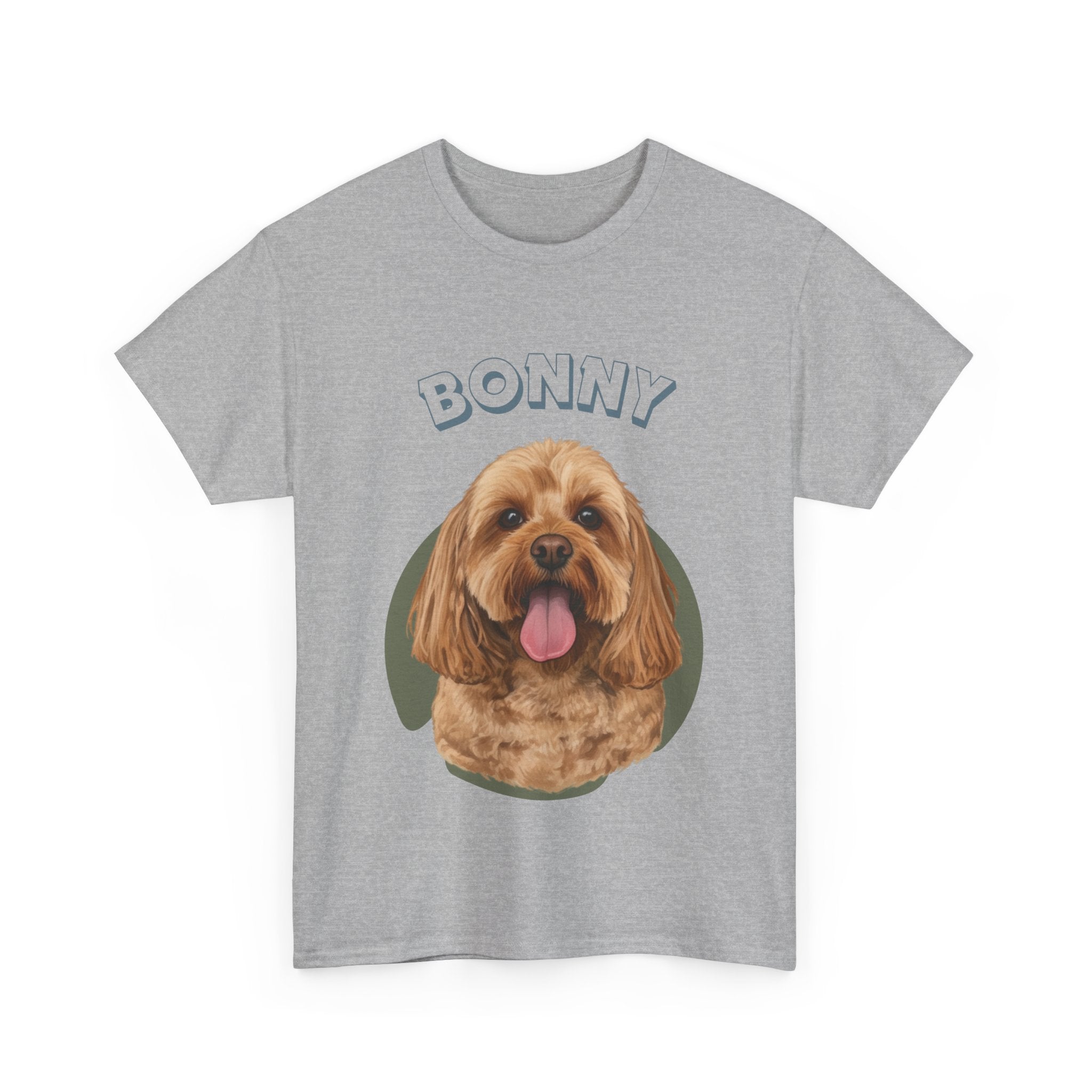 (Bonny) Whimsical Dog Portrait Tee Shirt