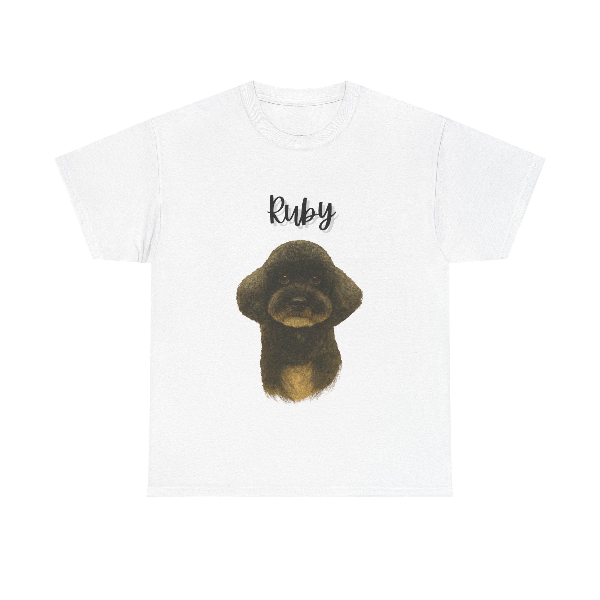(Ruby) Whimsical Dog Portrait Tee Shirt