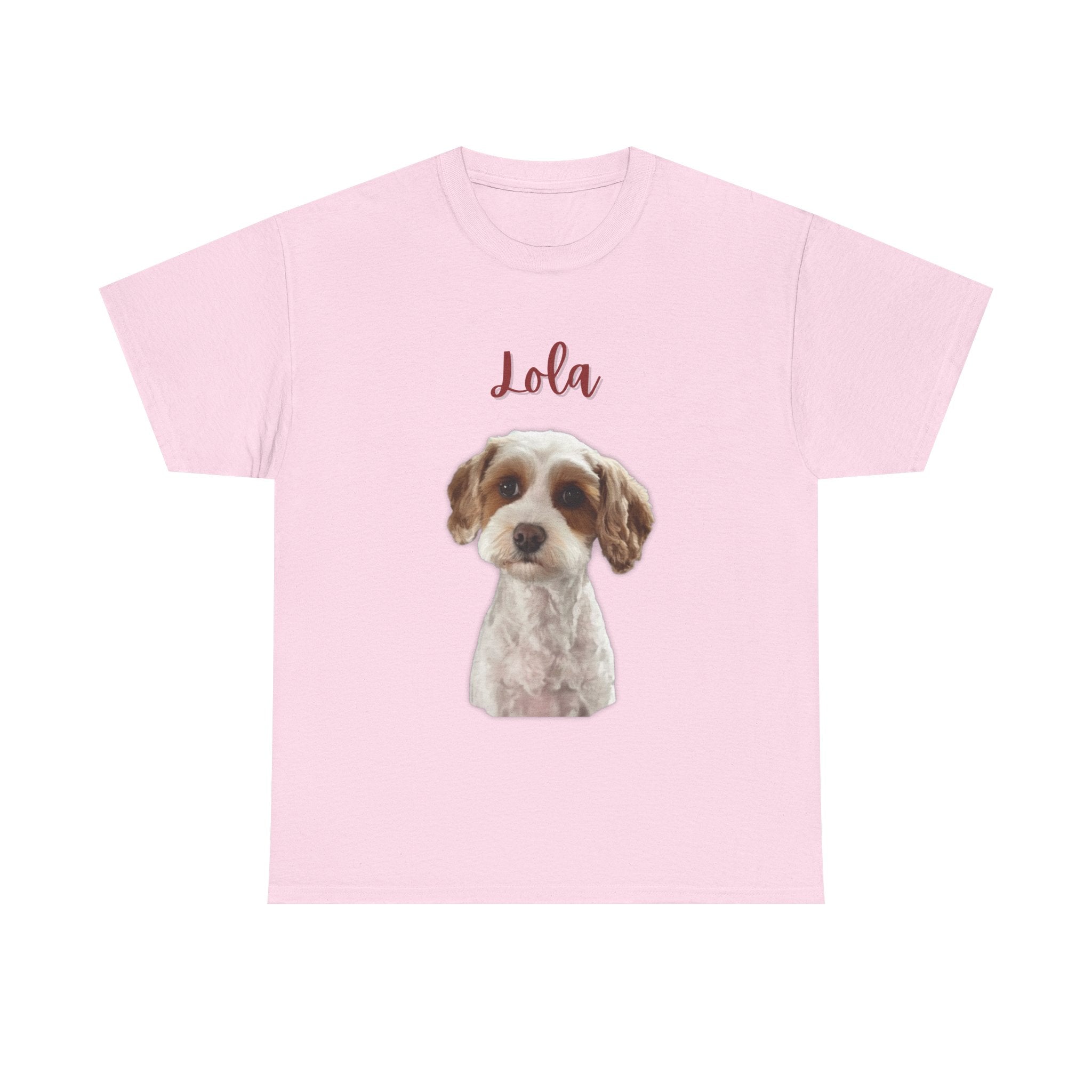 (Lola) Whimsical Dog Portrait Tee Shirt