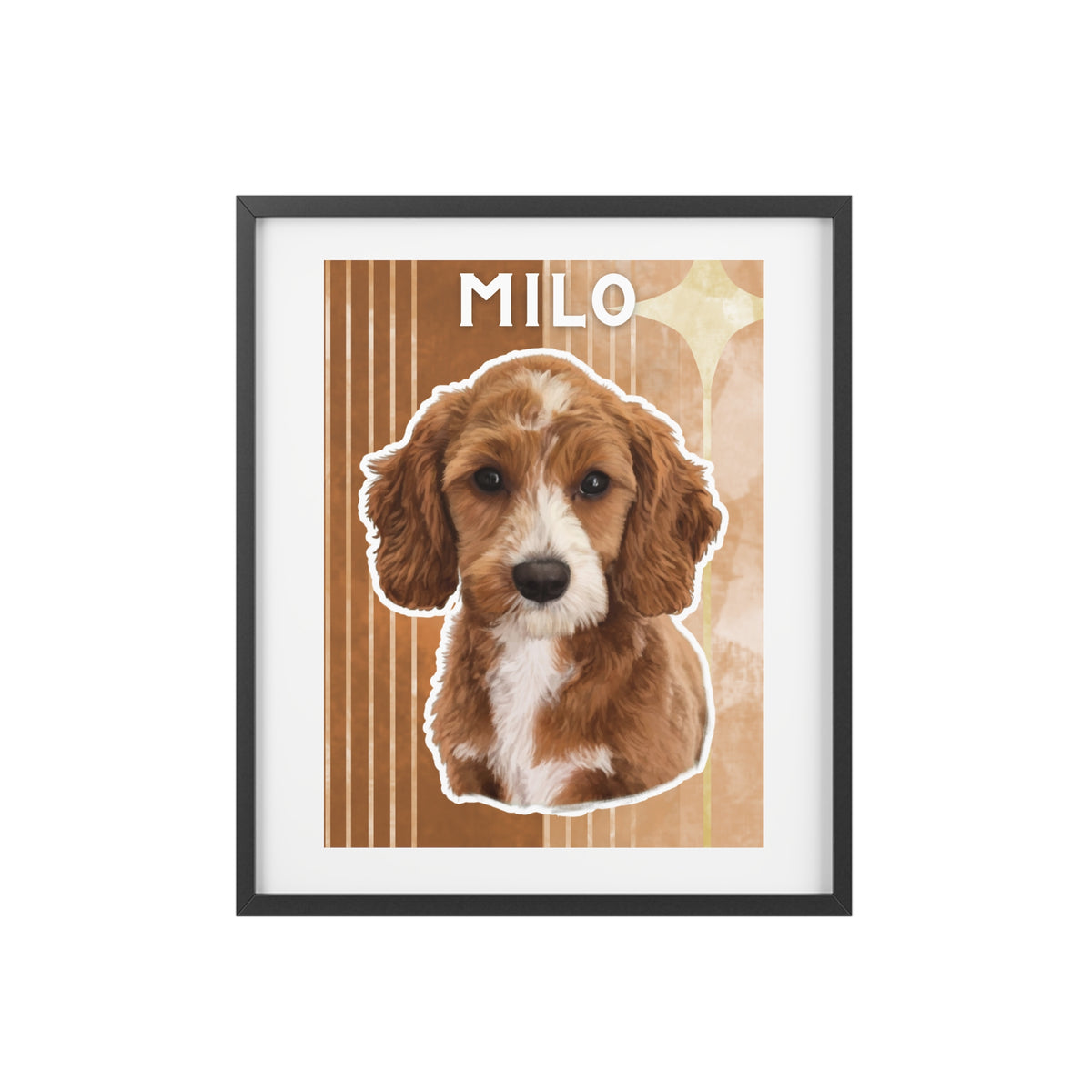 (Milo) Playful Dog Framed Poster