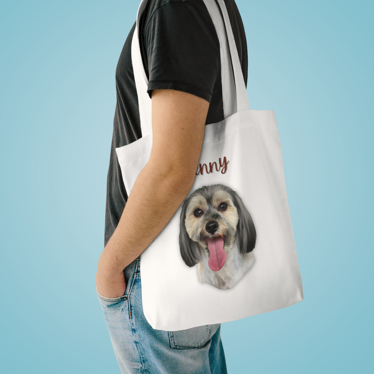(Penny) Personalized Dog Lover Tote Bag