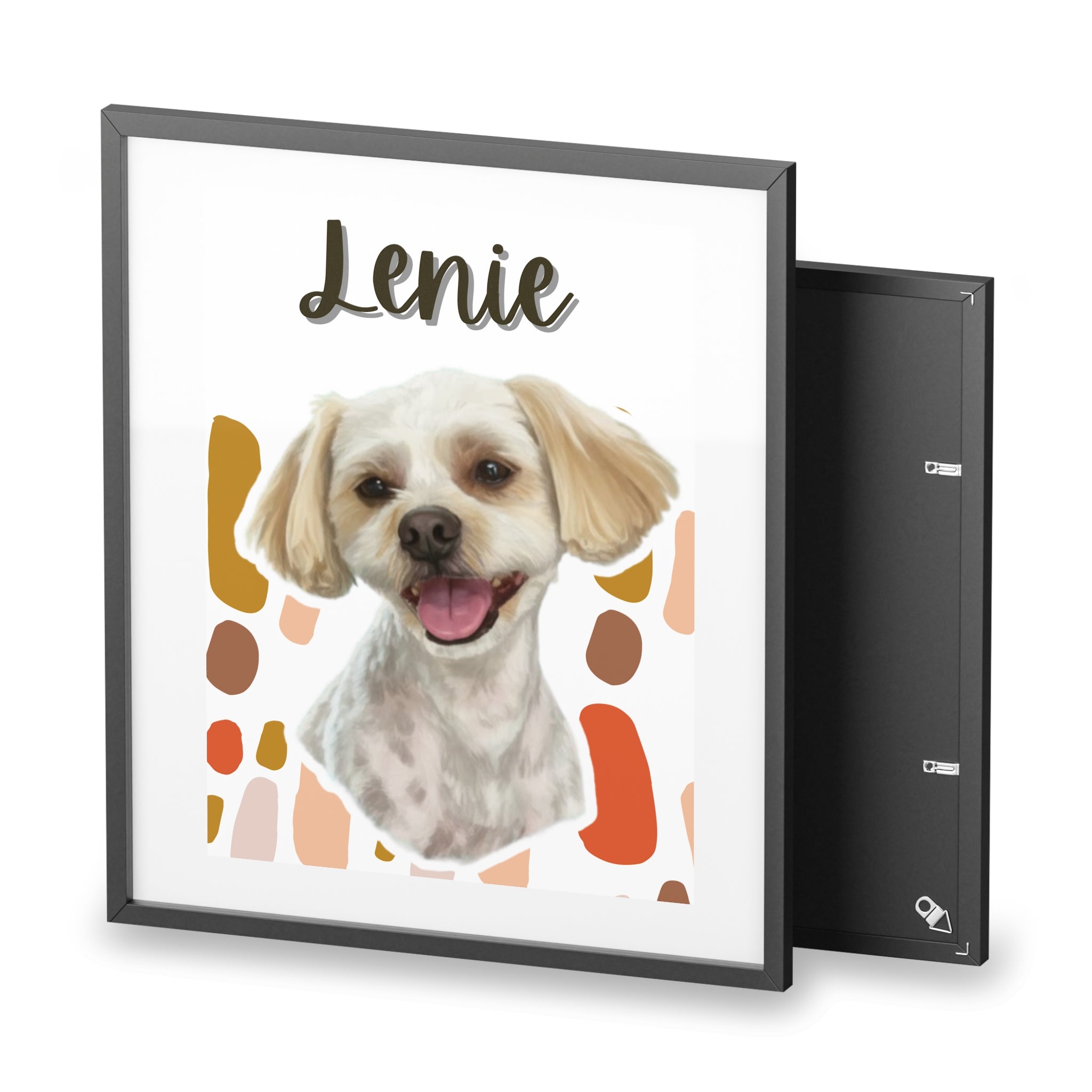 (Lenie) Playful Dog Framed Poster