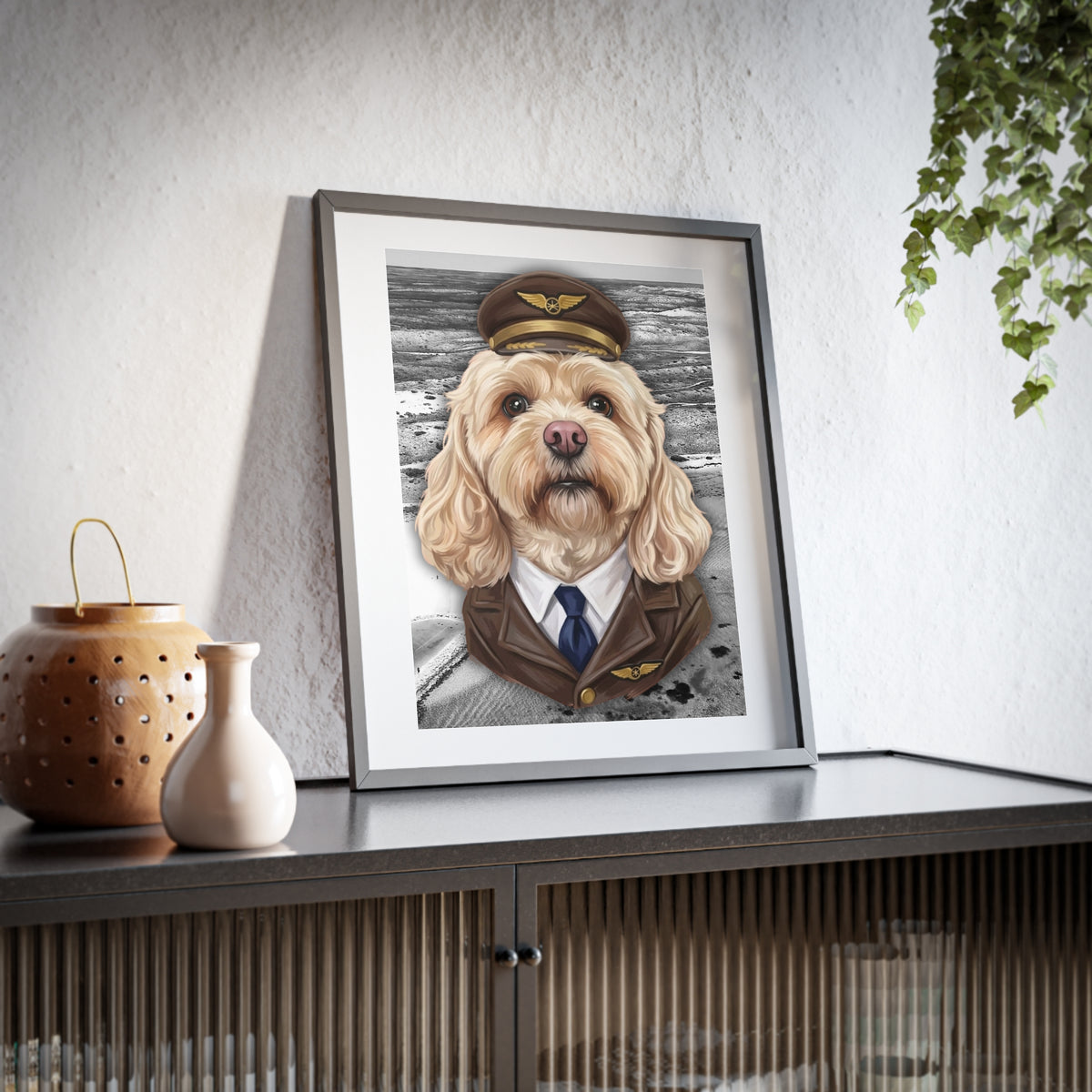 (Pati) Playful Dog Framed Poster
