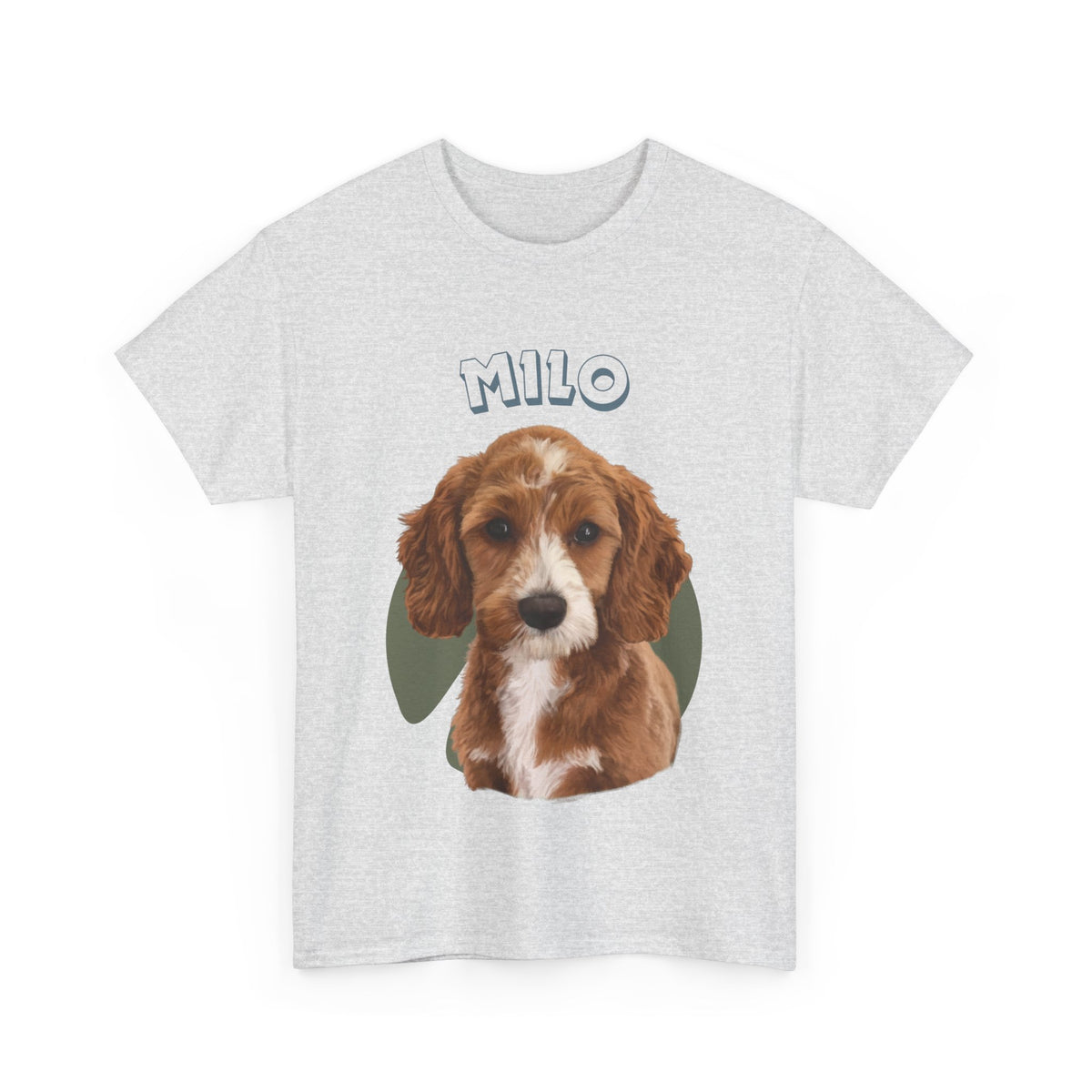 (Milo) Whimsical Dog Portrait Tee Shirt