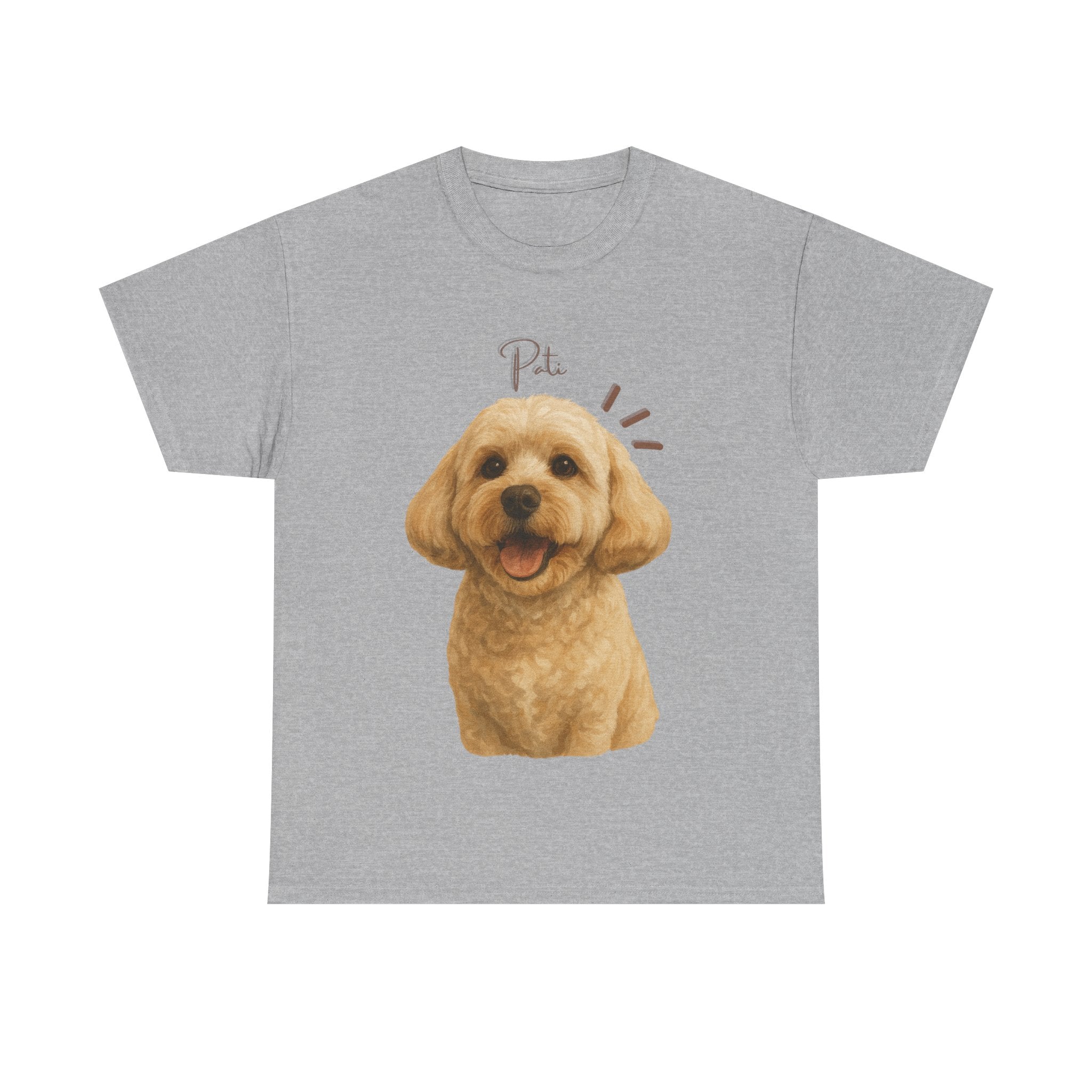 (Pati) Whimsical Dog Portrait Tee Shirt