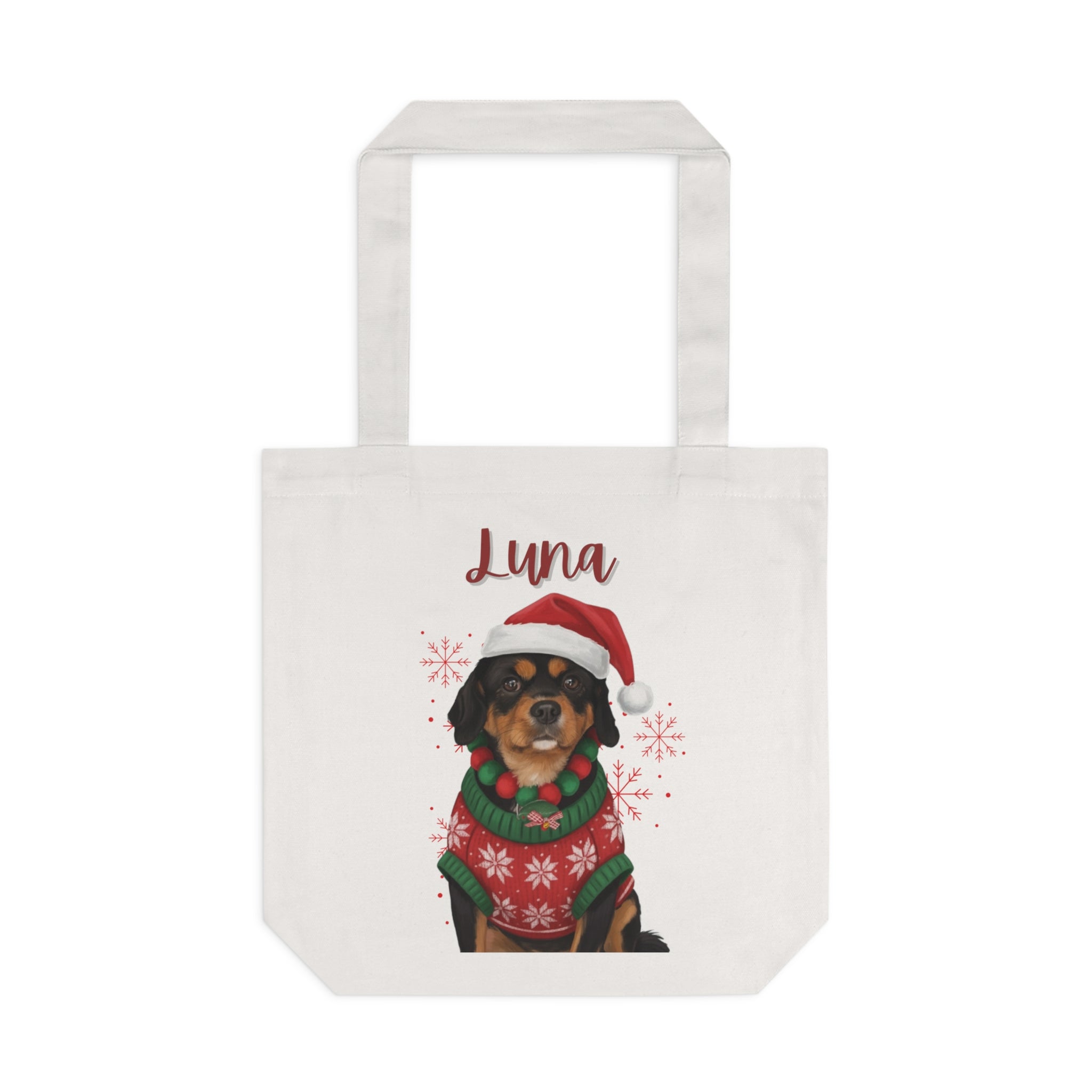 (Luna) Personalized Dog Lover Tote Bag