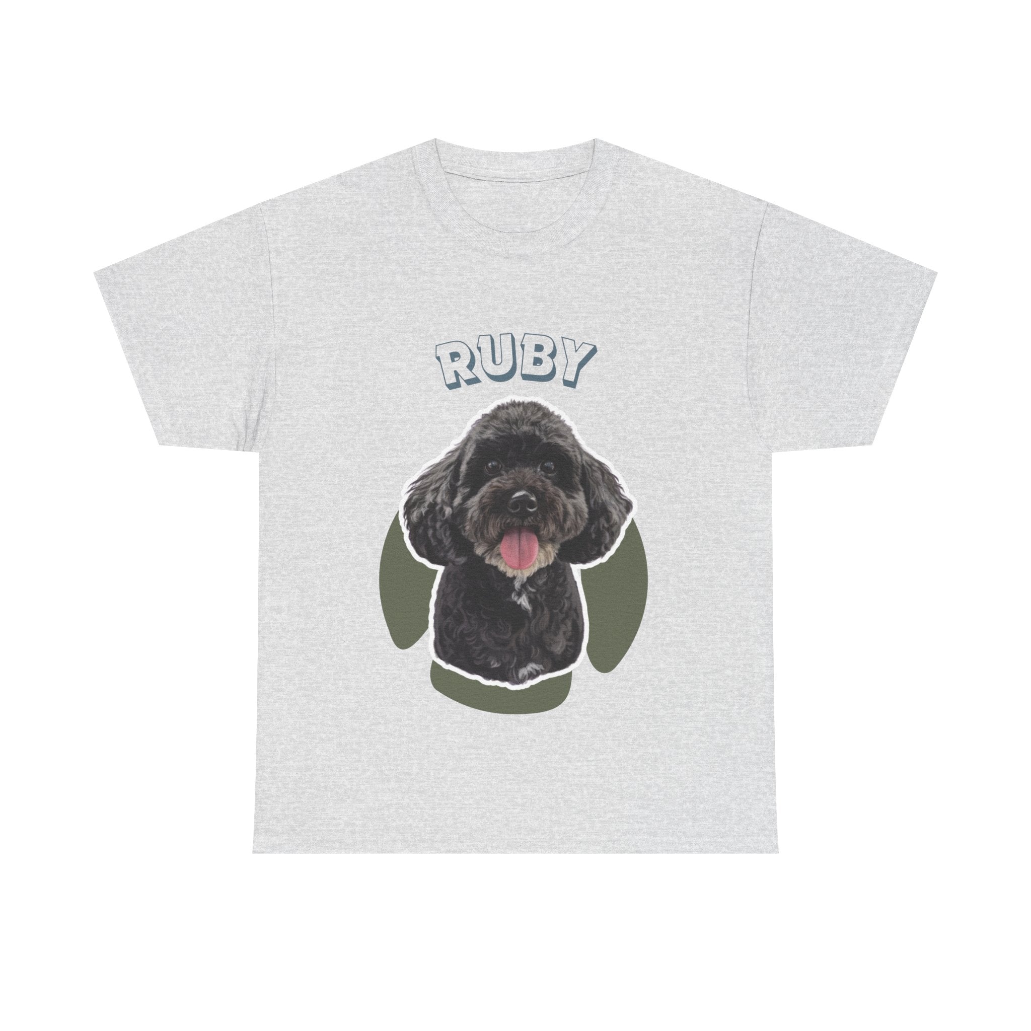 (Ruby) Whimsical Dog Portrait Tee Shirt