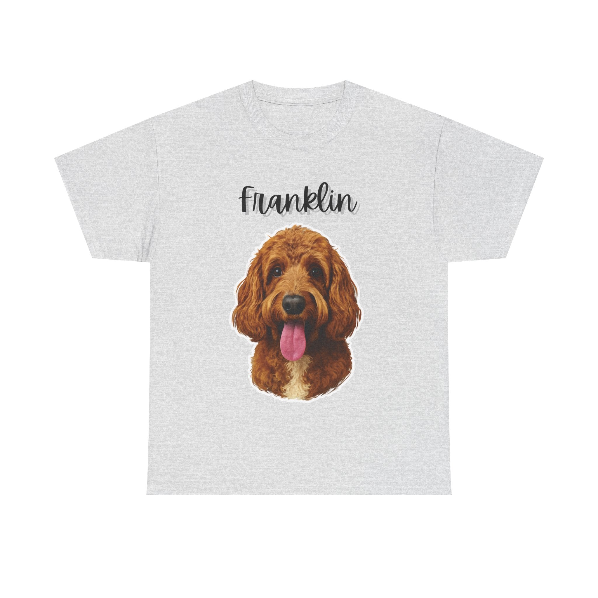 (Franklin ) Whimsical Dog Portrait Tee Shirt