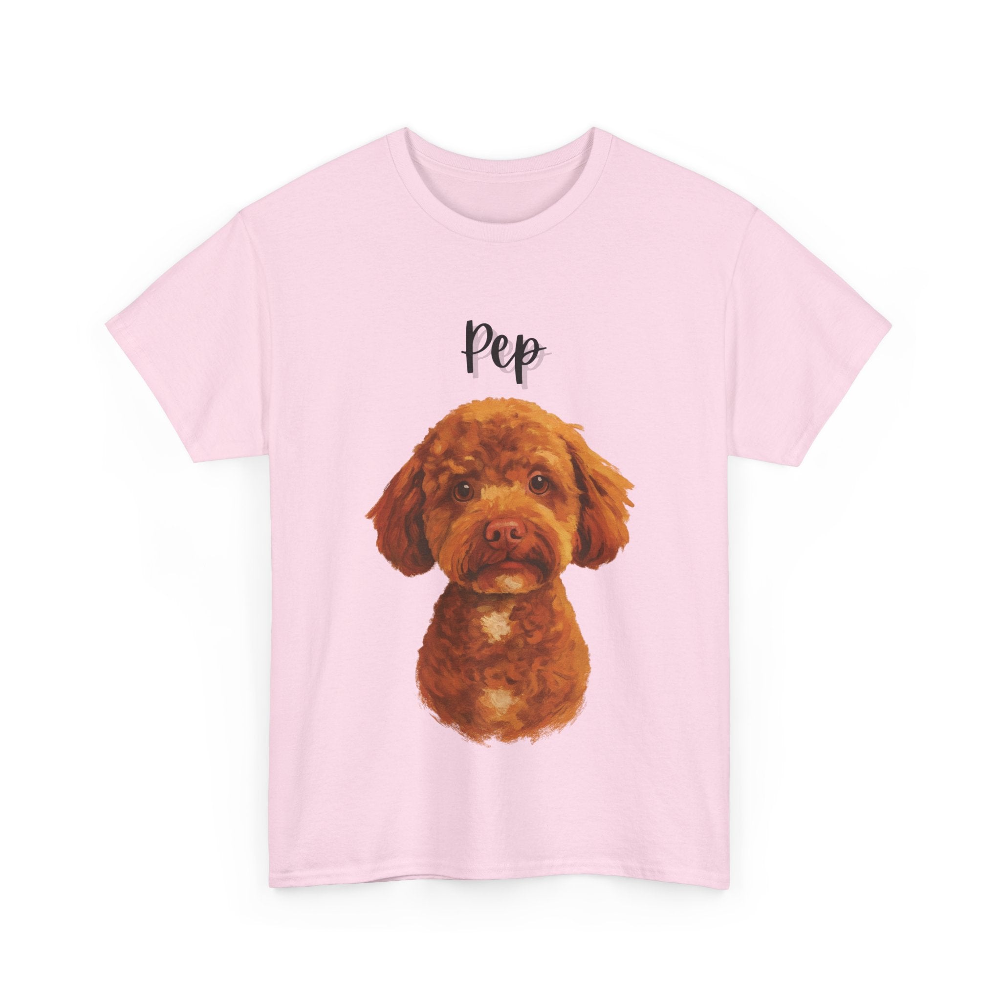 (Pep) Whimsical Dog Portrait Tee Shirt