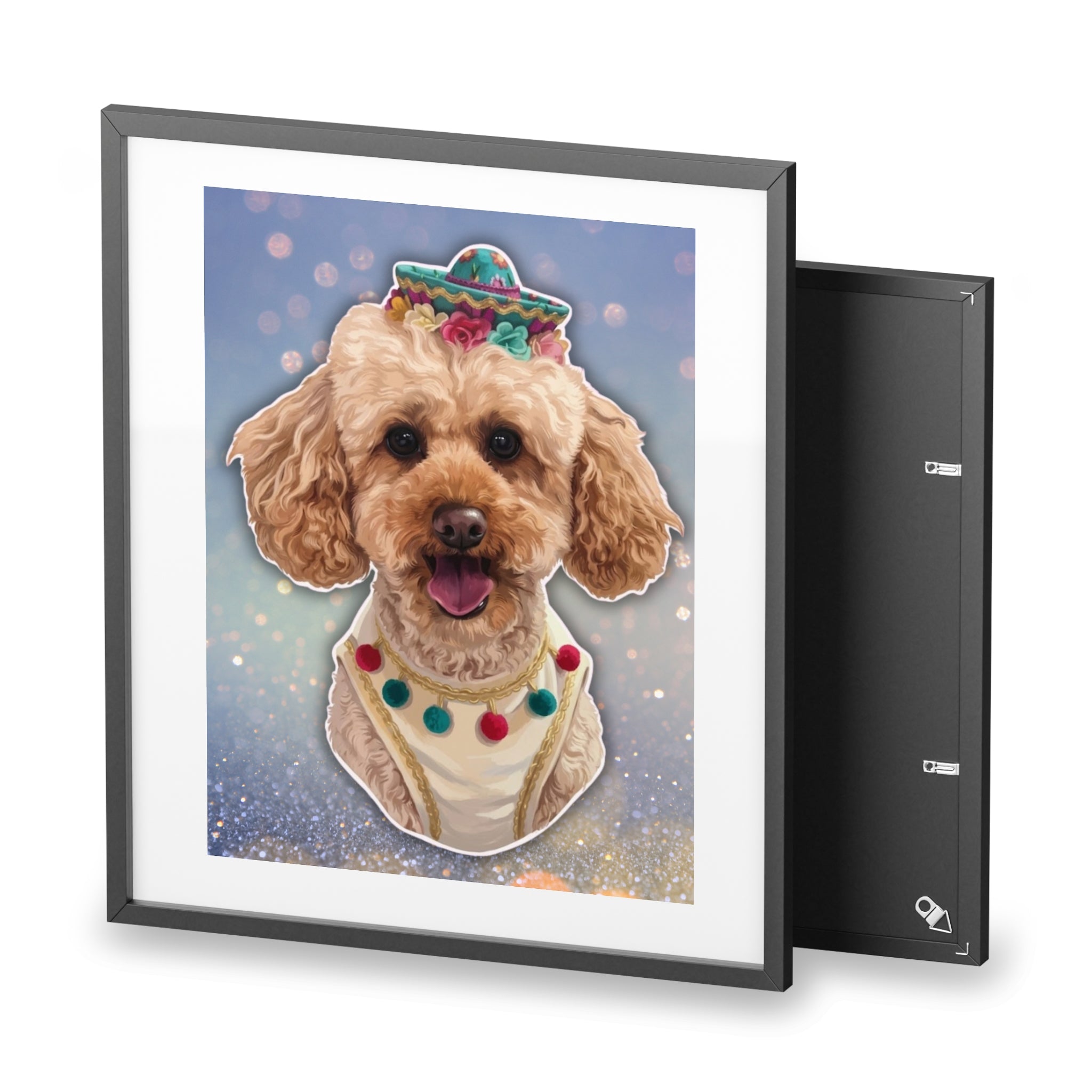 (Ache) Playful Dog Framed Poster
