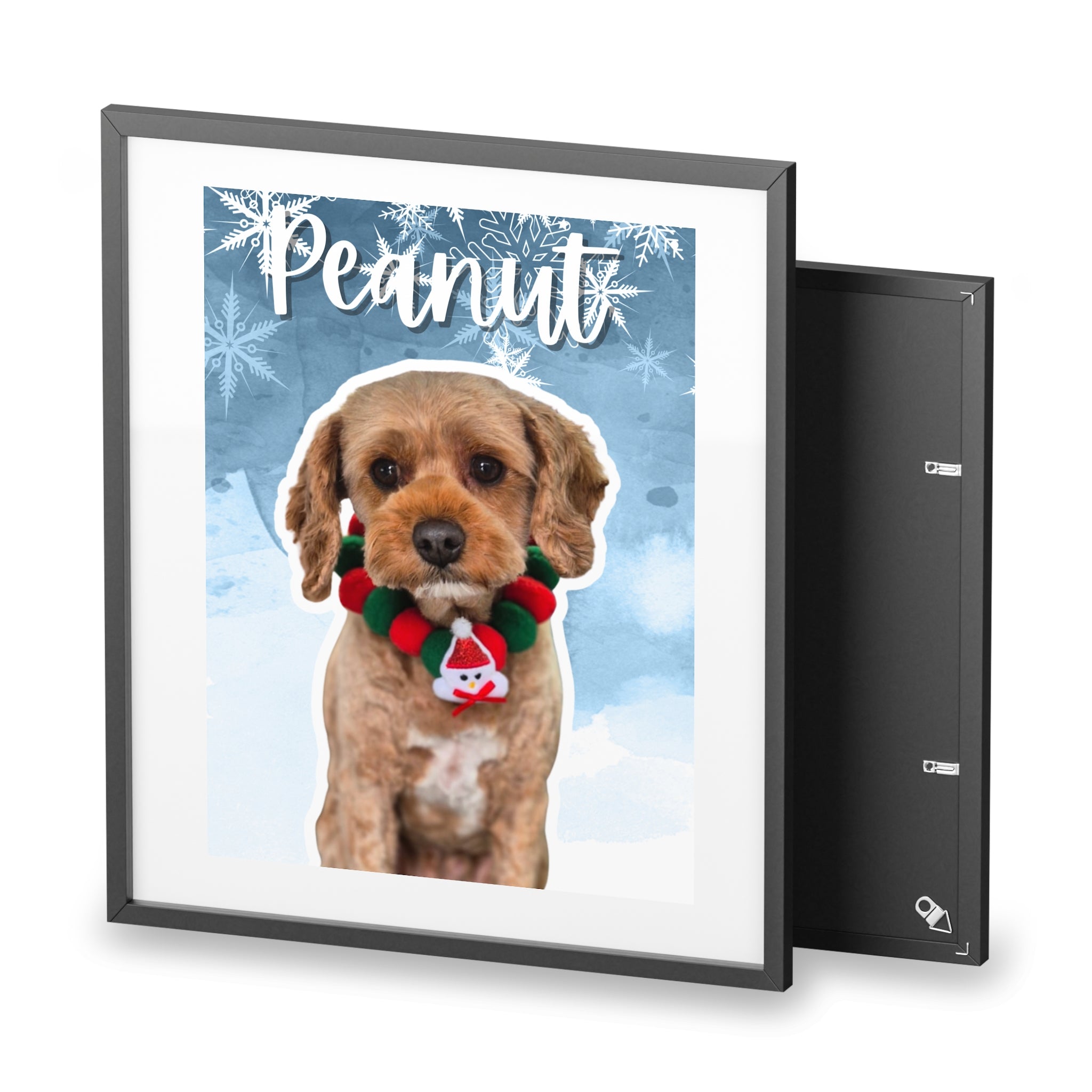 (Peanut) Playful Dog Framed Poster