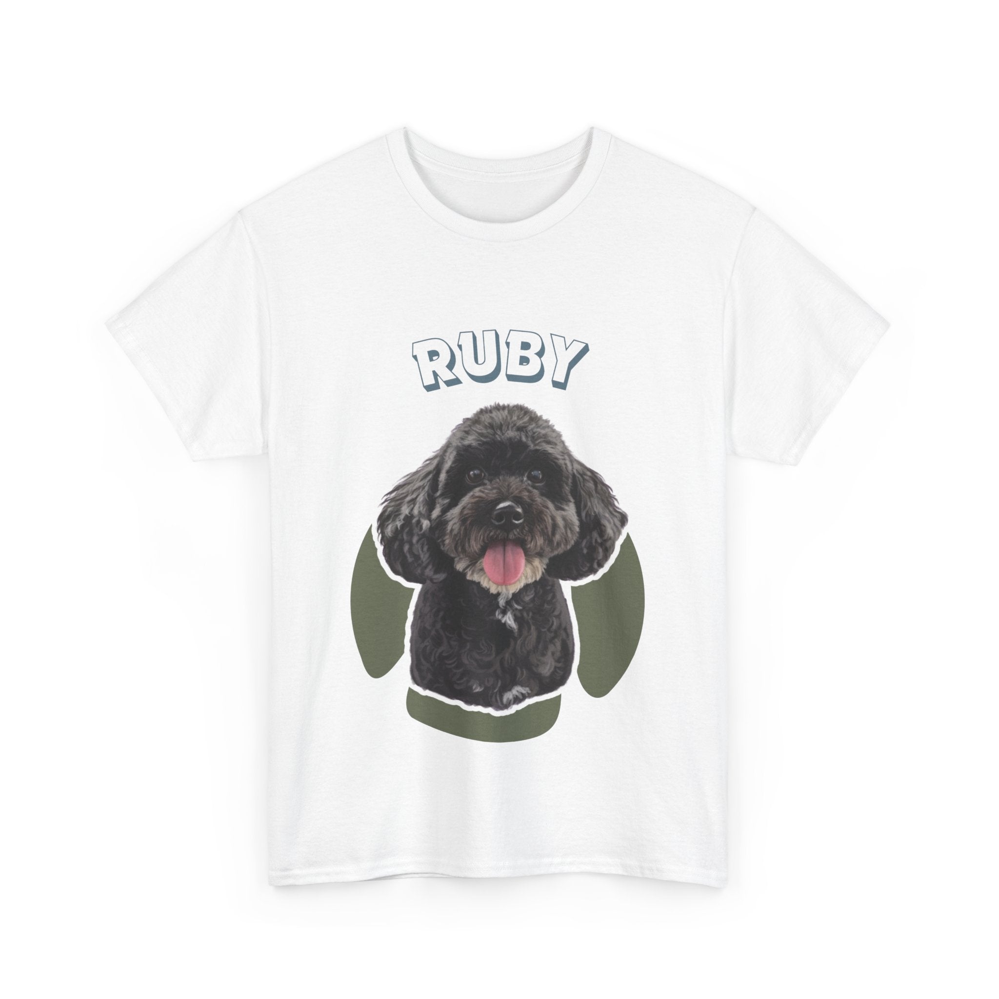 (Ruby) Whimsical Dog Portrait Tee Shirt