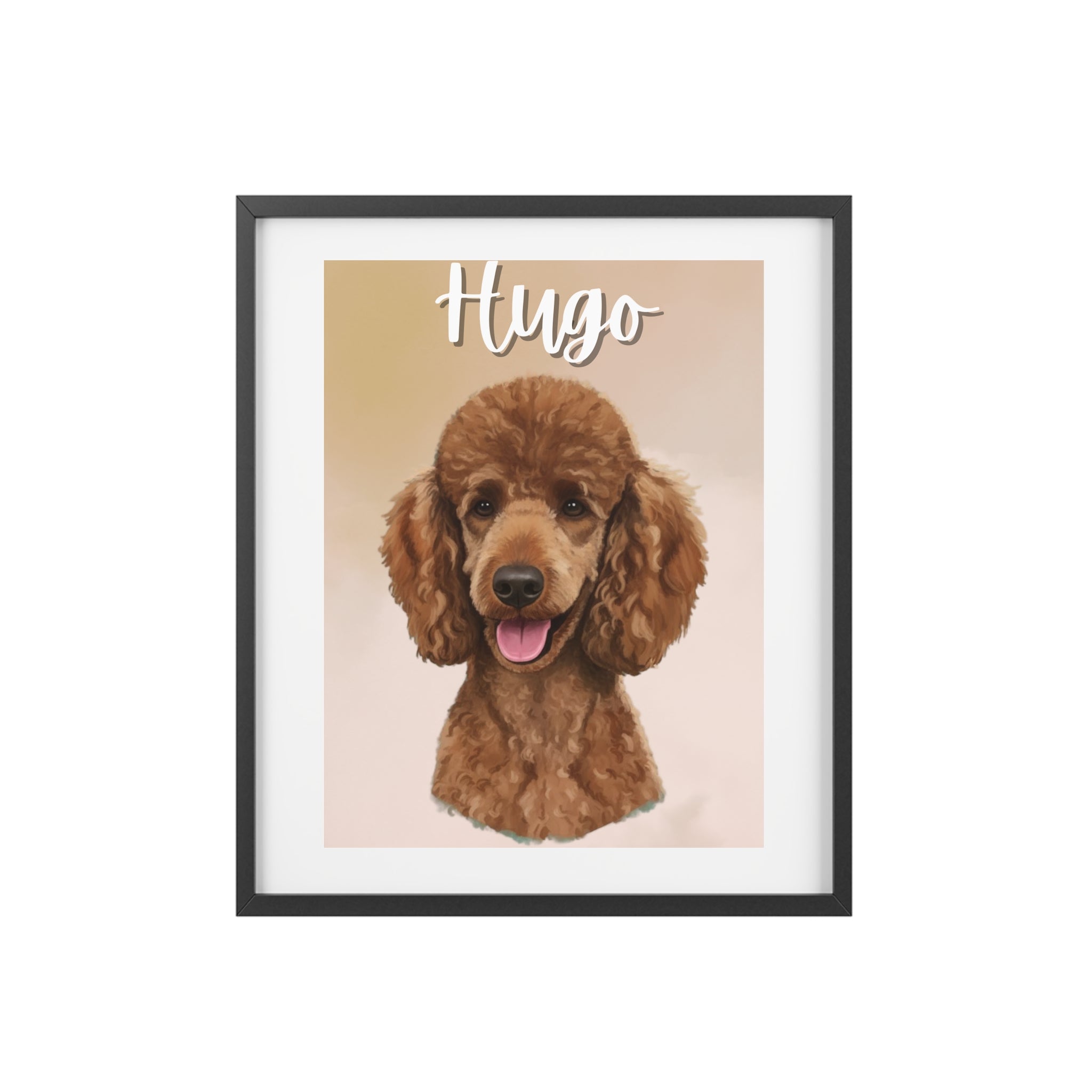(Hugo) Playful Dog Framed Poster