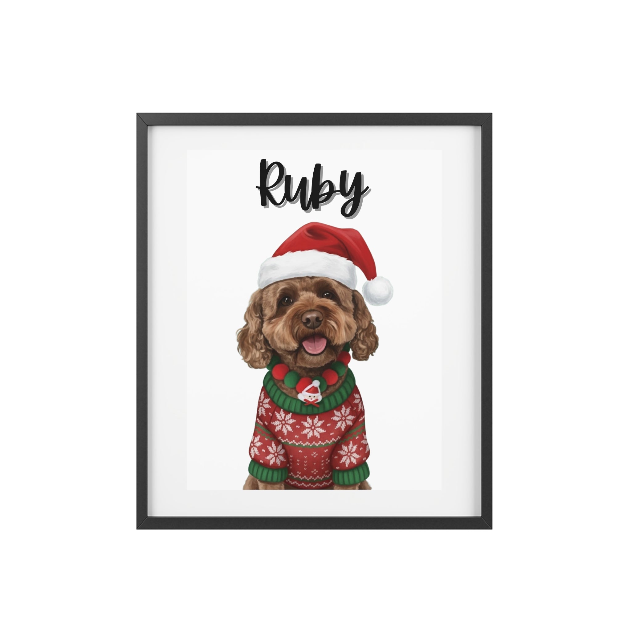 (Ruby) Playful Dog Framed Poster