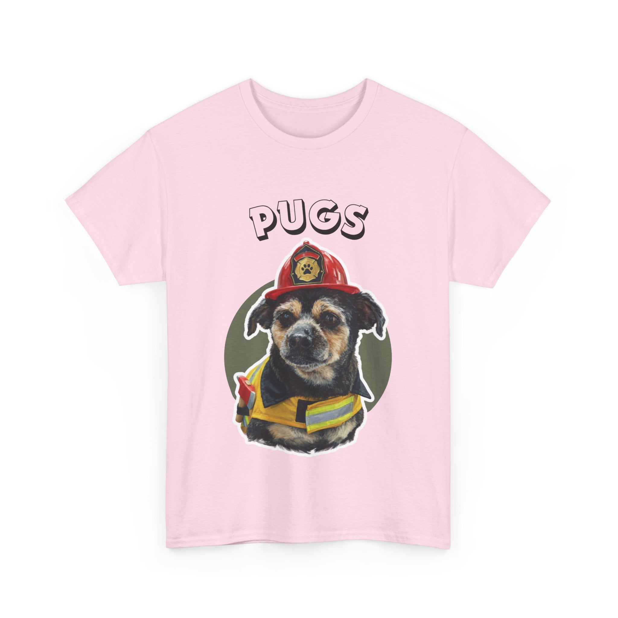 (Pugs) Whimsical Dog Portrait Tee Shirt