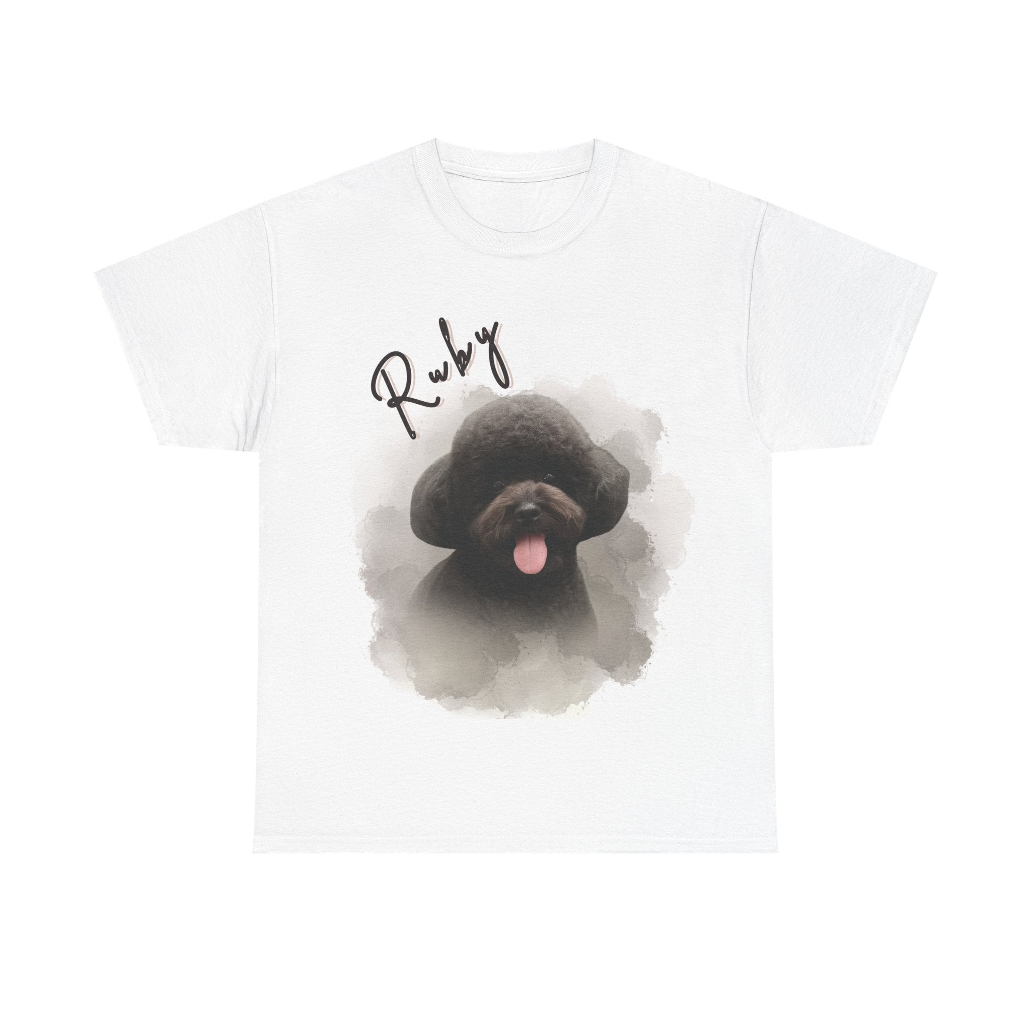 (Ruby) Whimsical Dog Portrait Tee Shirt