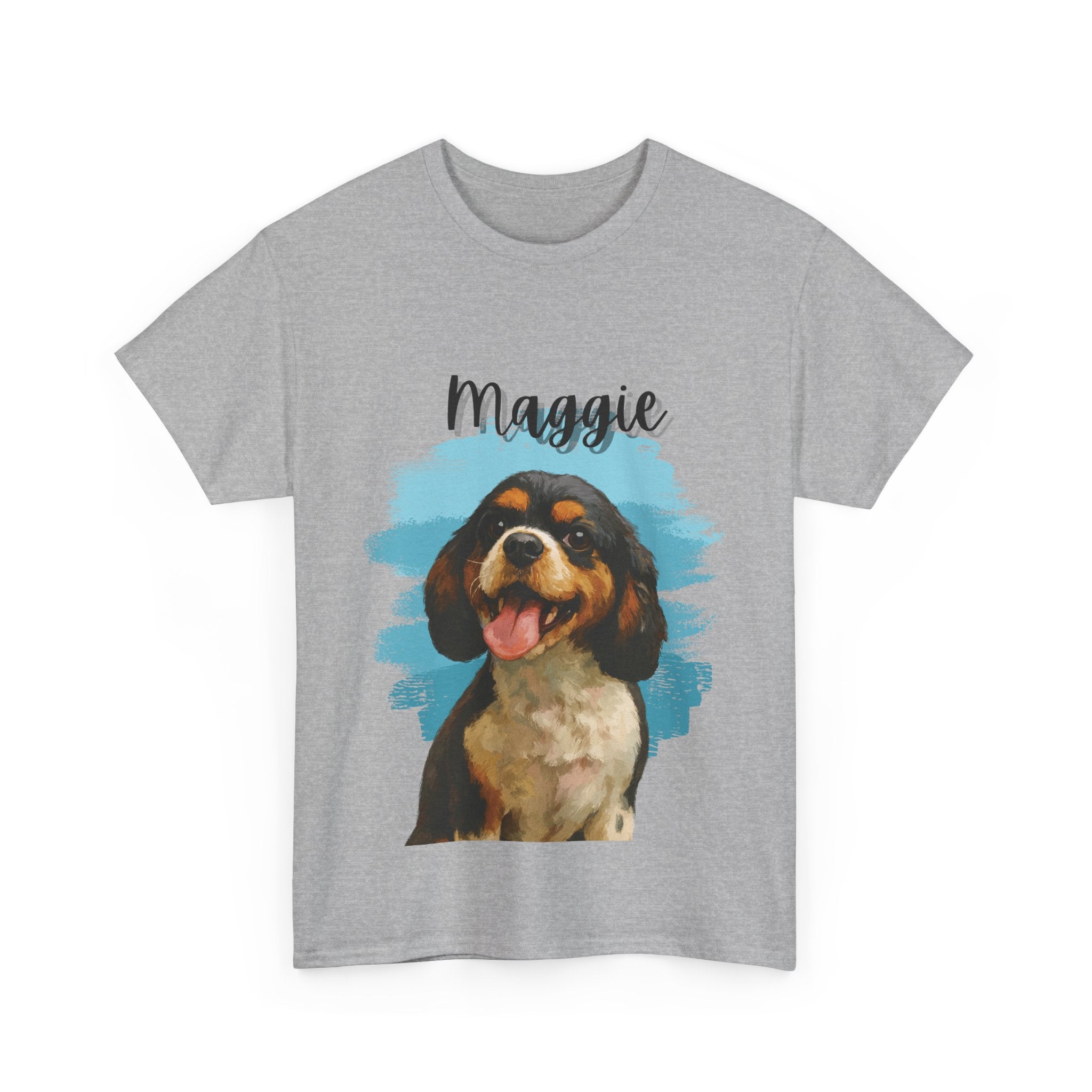(Maggie) Whimsical Dog Portrait Tee Shirt