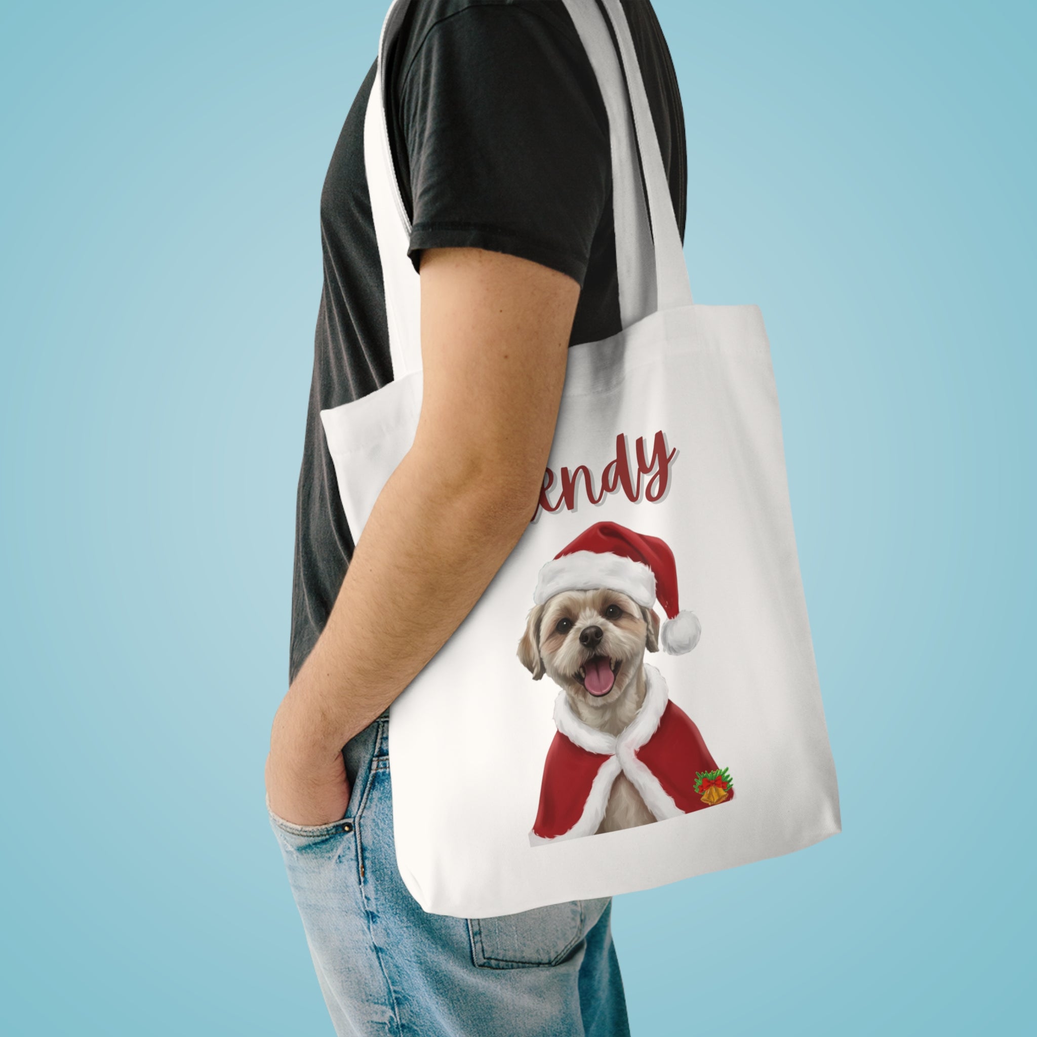 (Mendy) Personalized Dog Lover Tote Bag