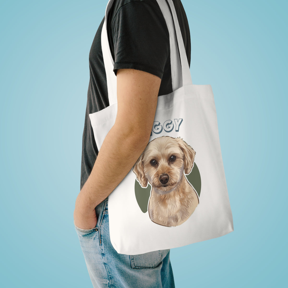 (Peggy) Personalized Dog Lover Tote Bag