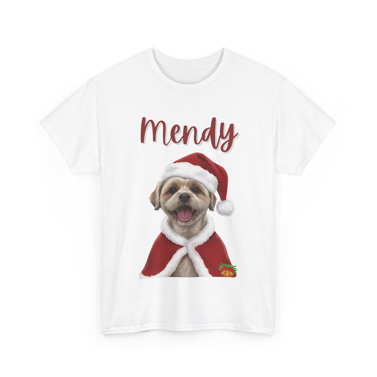 (Mendy) Whimsical Dog Portrait Tee Shirt