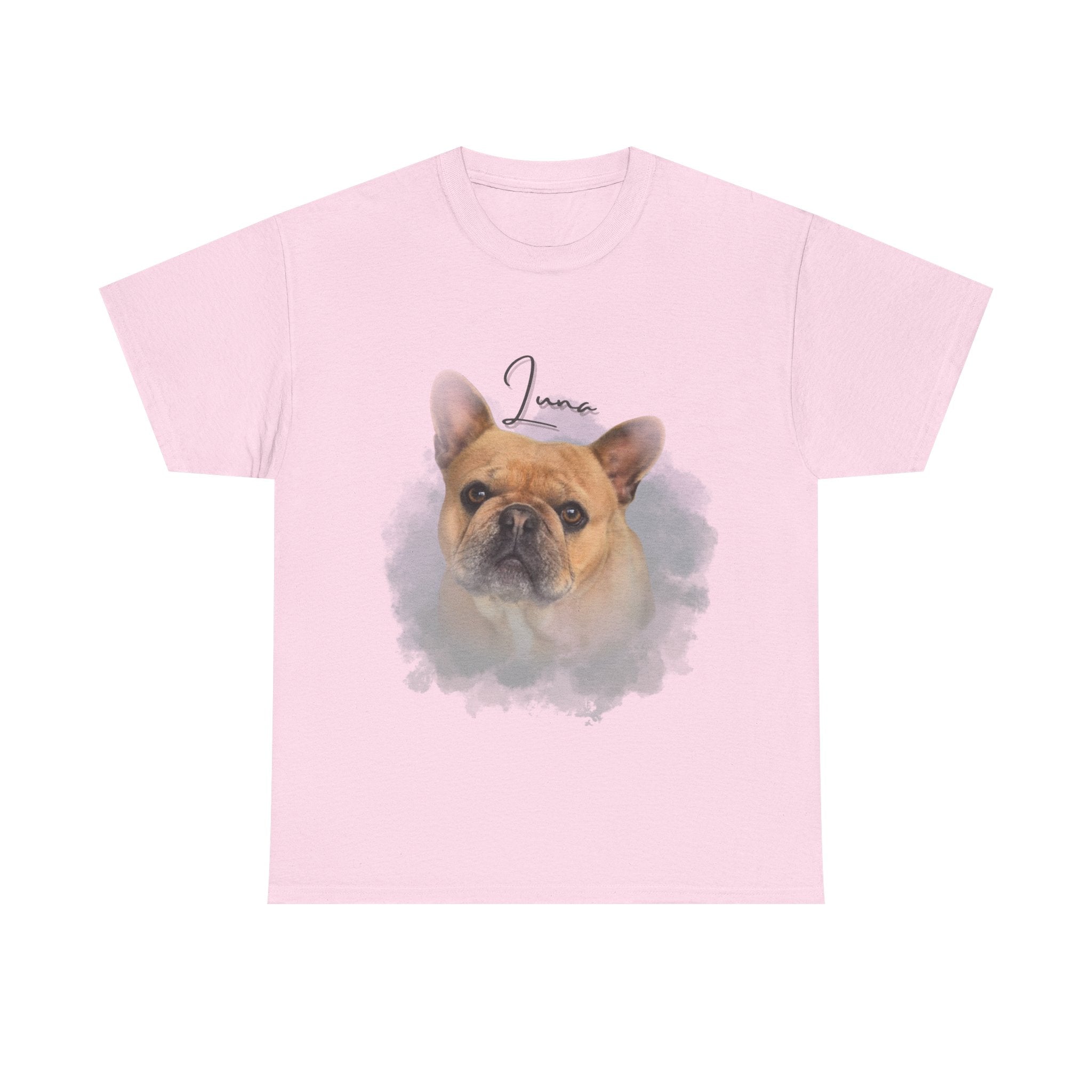 (Luna) Whimsical Dog Portrait Tee Shirt