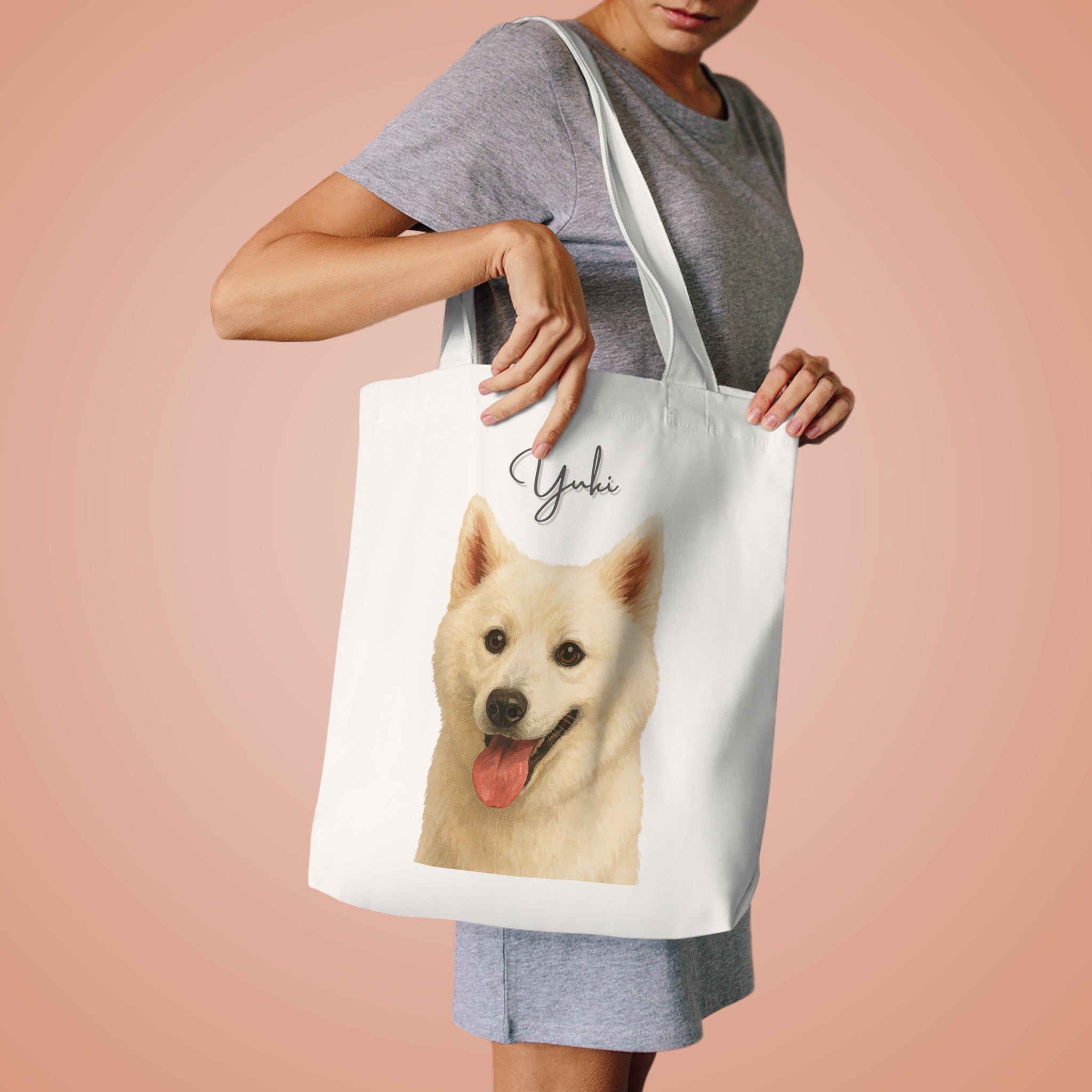 (Yuki) Personalized Dog Lover Tote Bag