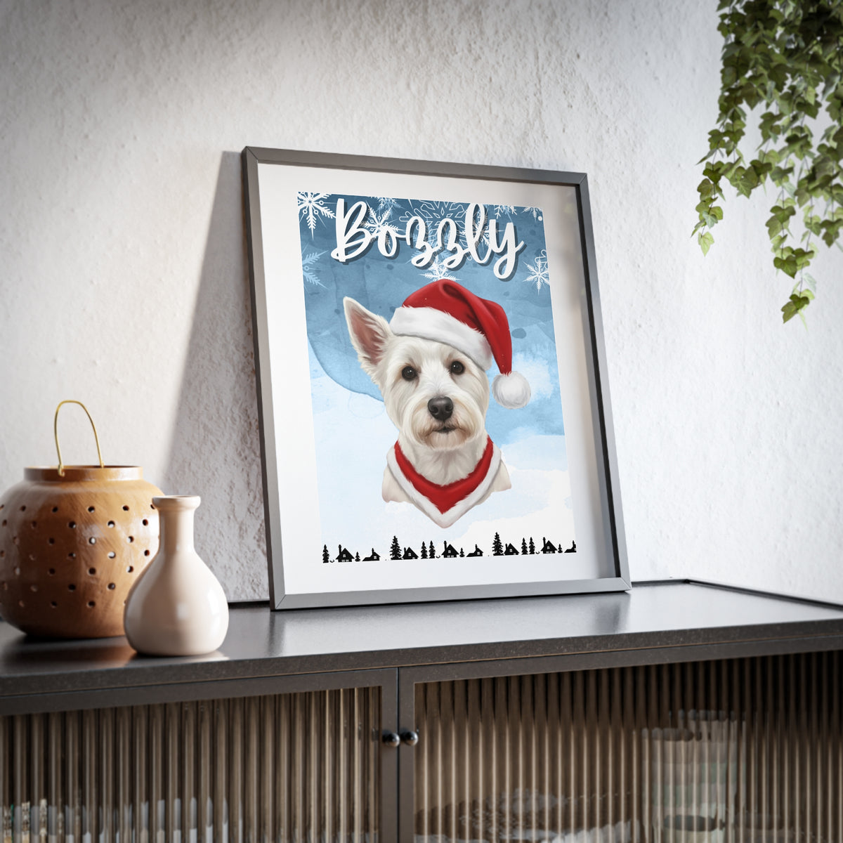 (Bozzly) Playful Dog Framed Poster