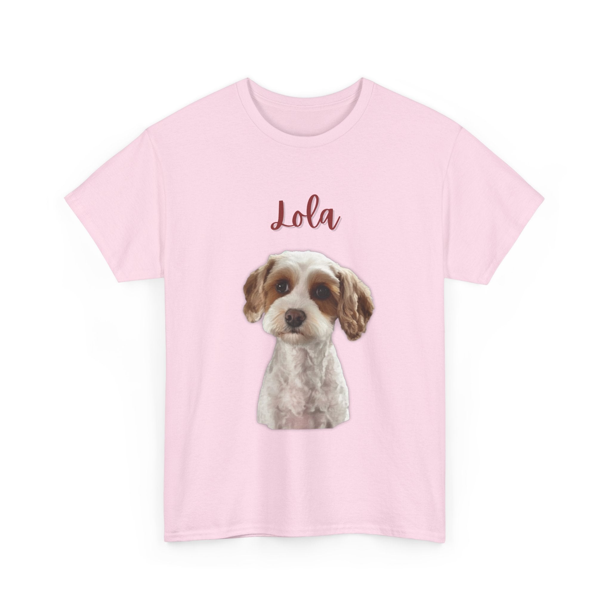 (Lola) Whimsical Dog Portrait Tee Shirt