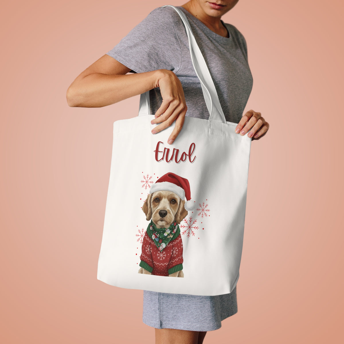 (Errol) Personalized Dog Lover Tote Bag