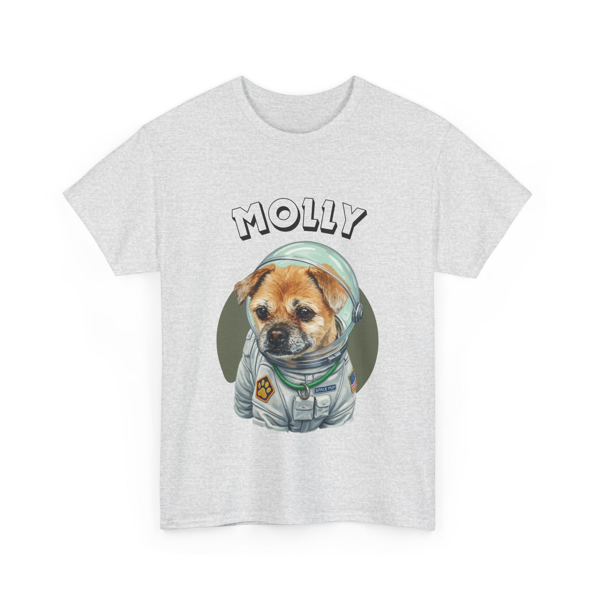 (Molly) Whimsical Dog Portrait Tee Shirt
