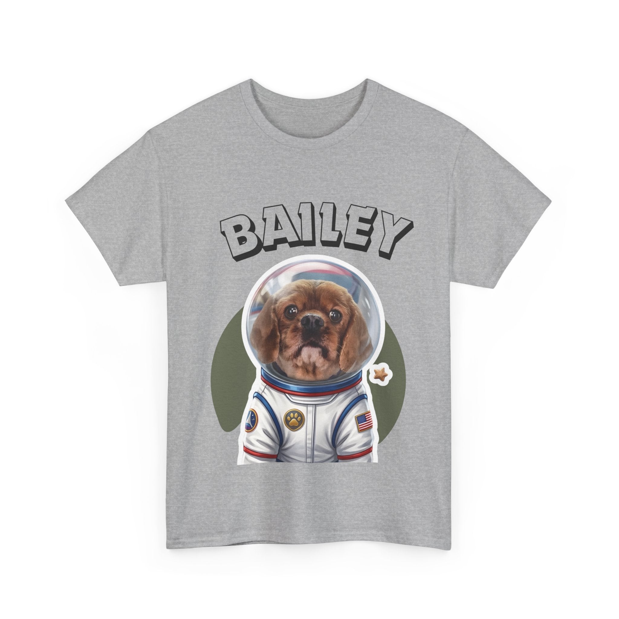 (Bailey) Whimsical Dog Portrait Tee Shirt