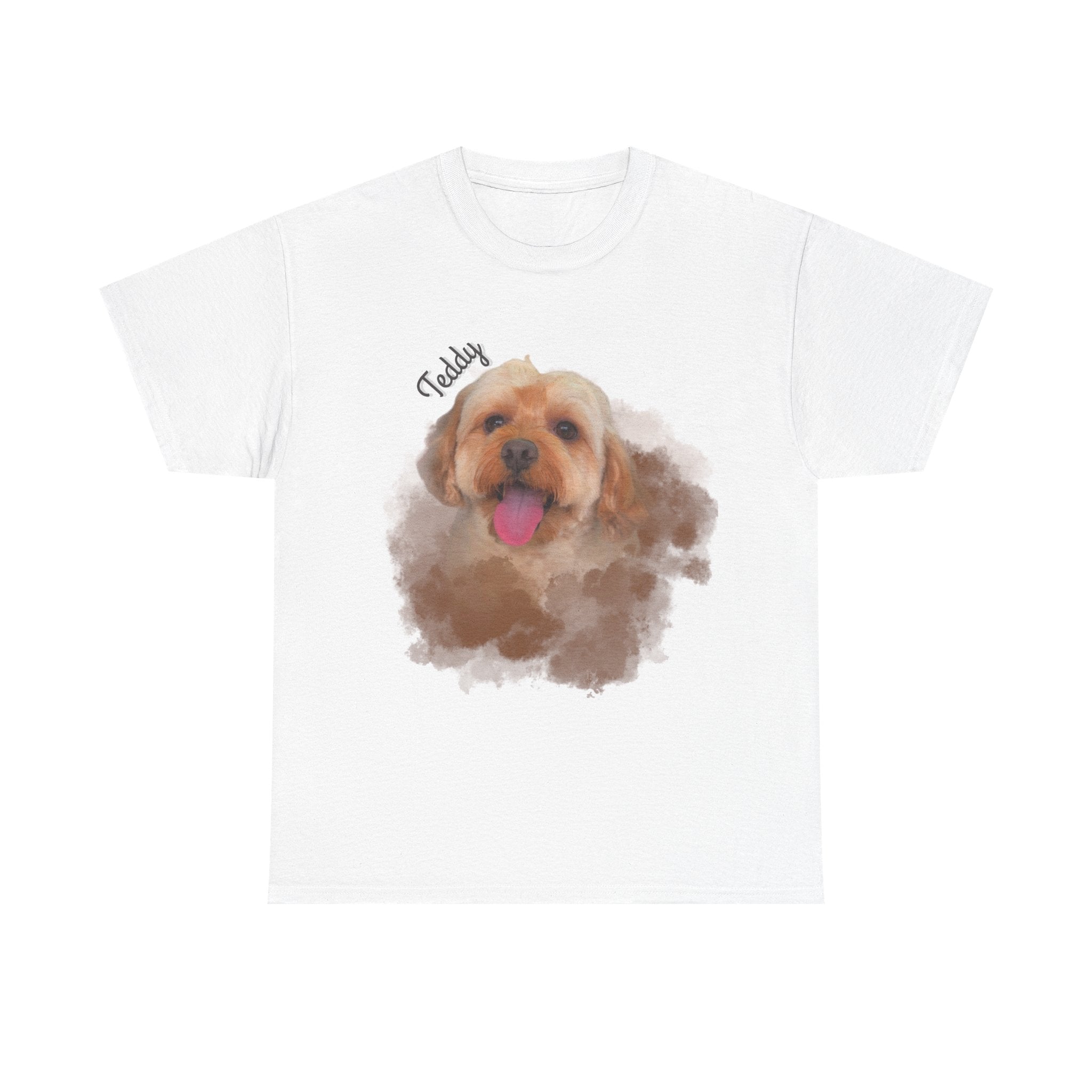 (Teddy) Whimsical Dog Portrait Tee Shirt