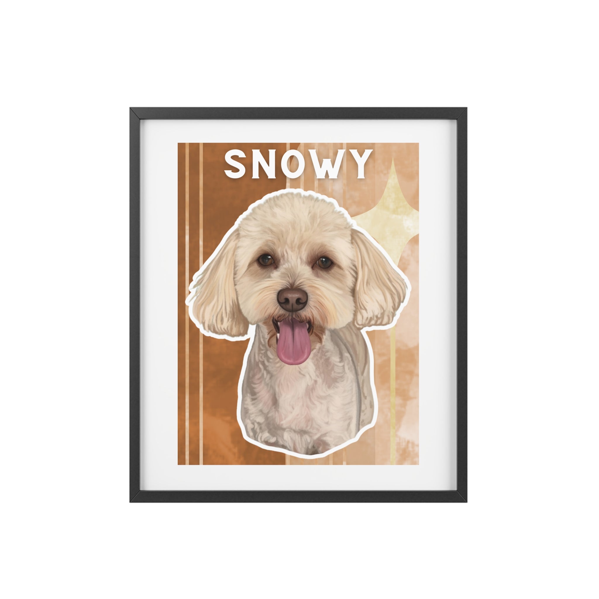 (Snowy) Playful Dog Framed Poster