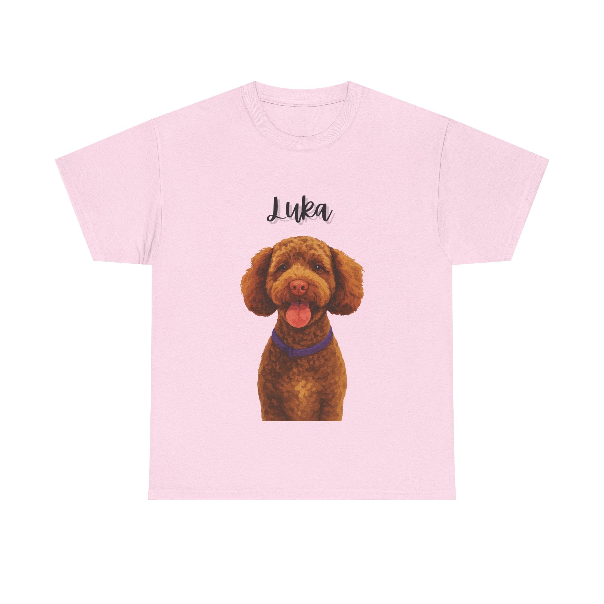 (Luka) Whimsical Dog Portrait Tee Shirt