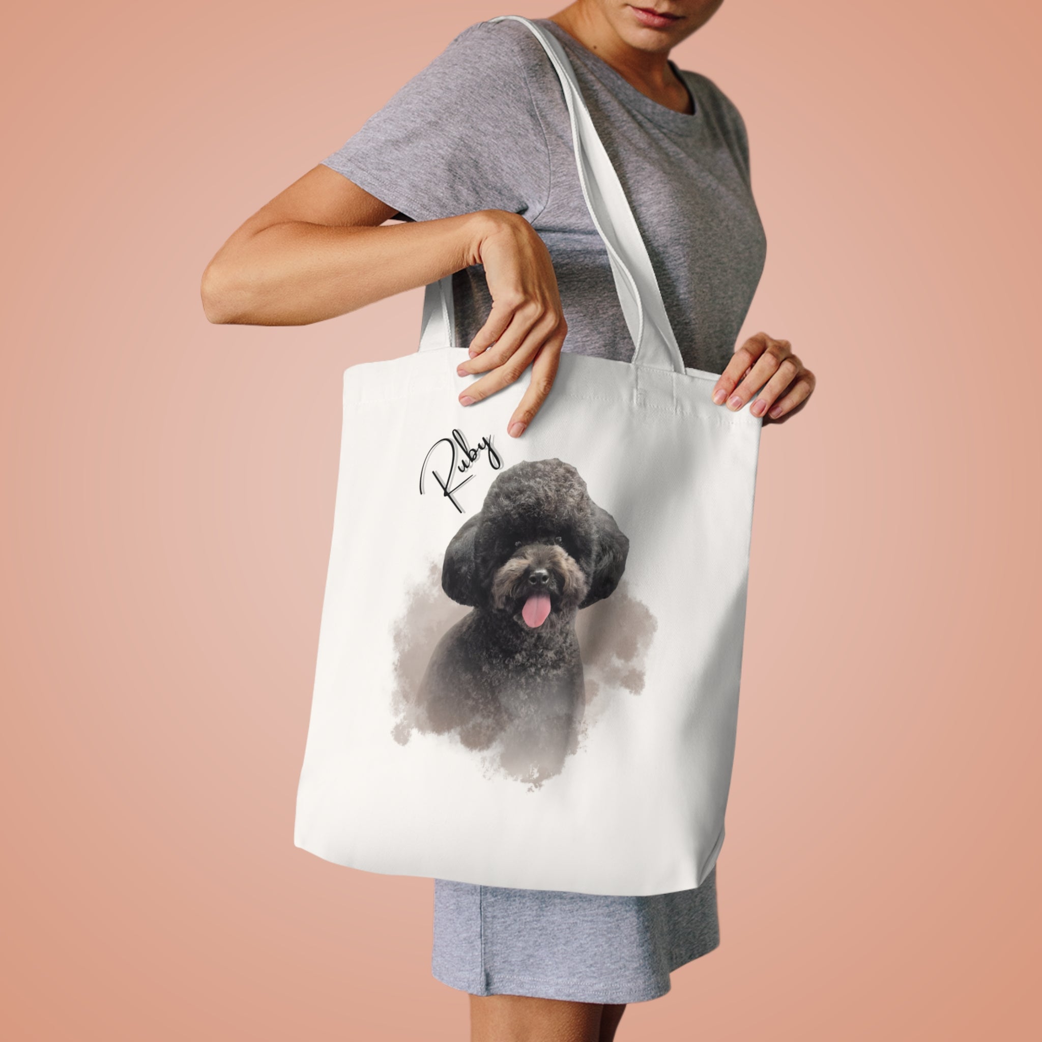 (Ruby) Personalized Dog Lover Tote Bag