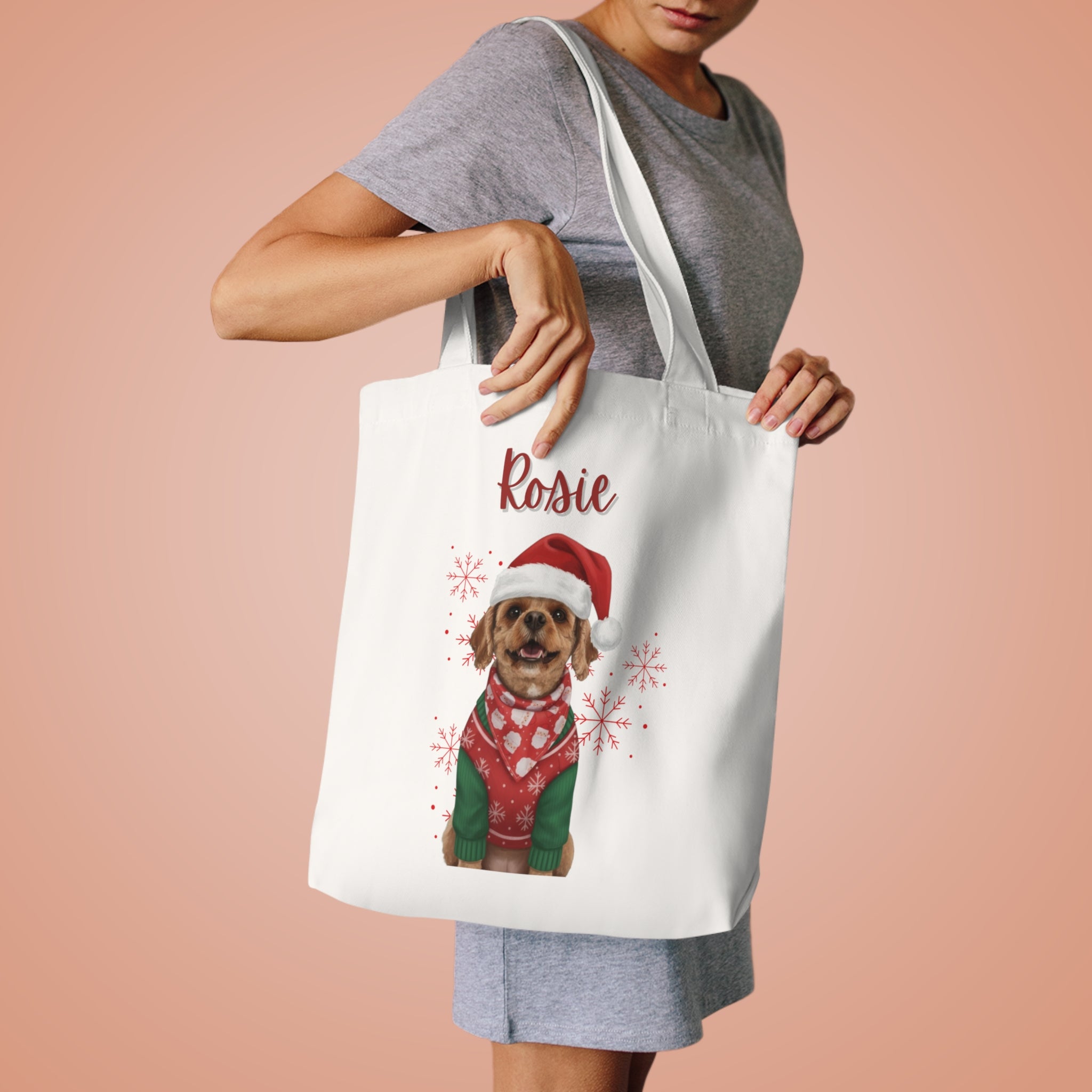 (Rosie) Personalized Dog Lover Tote Bag