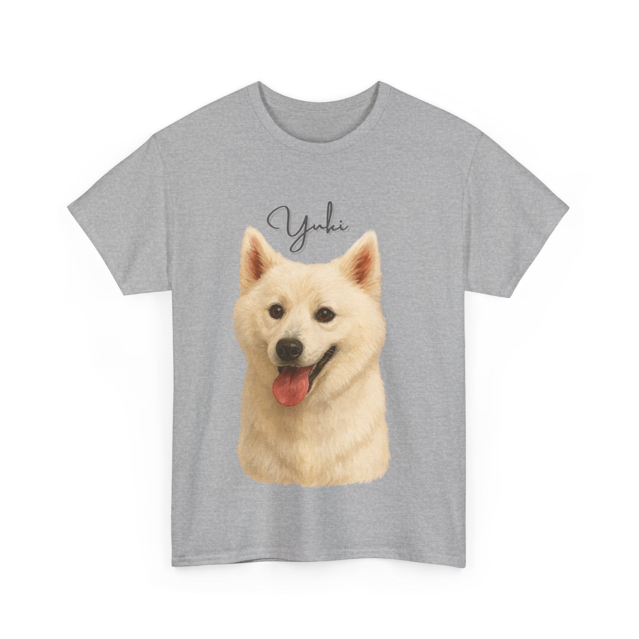 (Yuki) Whimsical Dog Portrait Tee Shirt