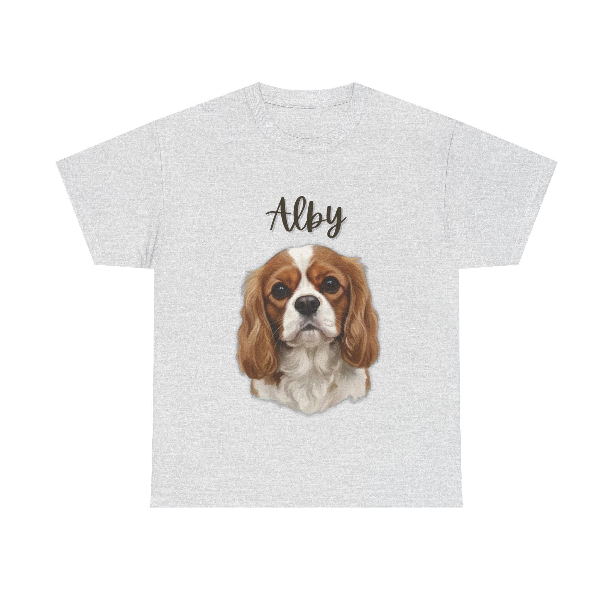 (Alby) Whimsical Dog Portrait Tee Shirt