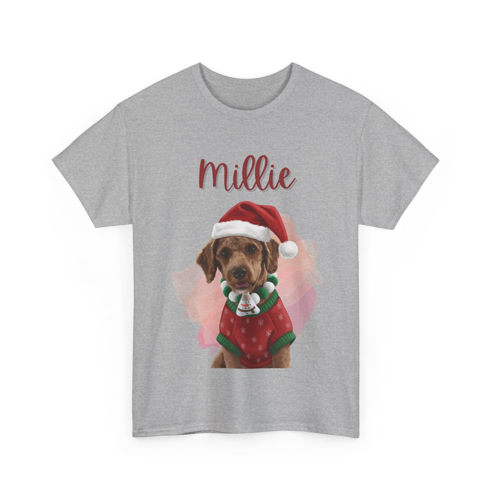(Millie) Whimsical Dog Portrait Tee Shirt