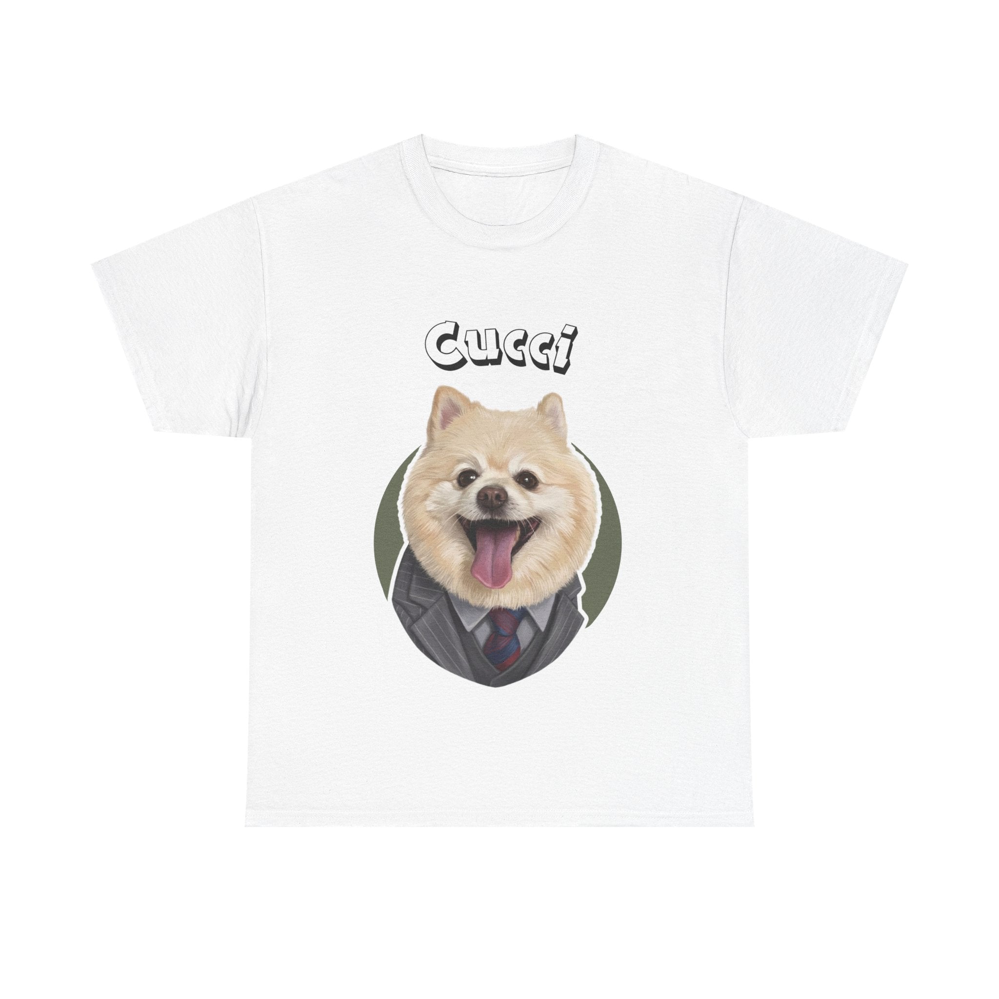 (Cucci) Whimsical Dog Portrait Tee Shirt