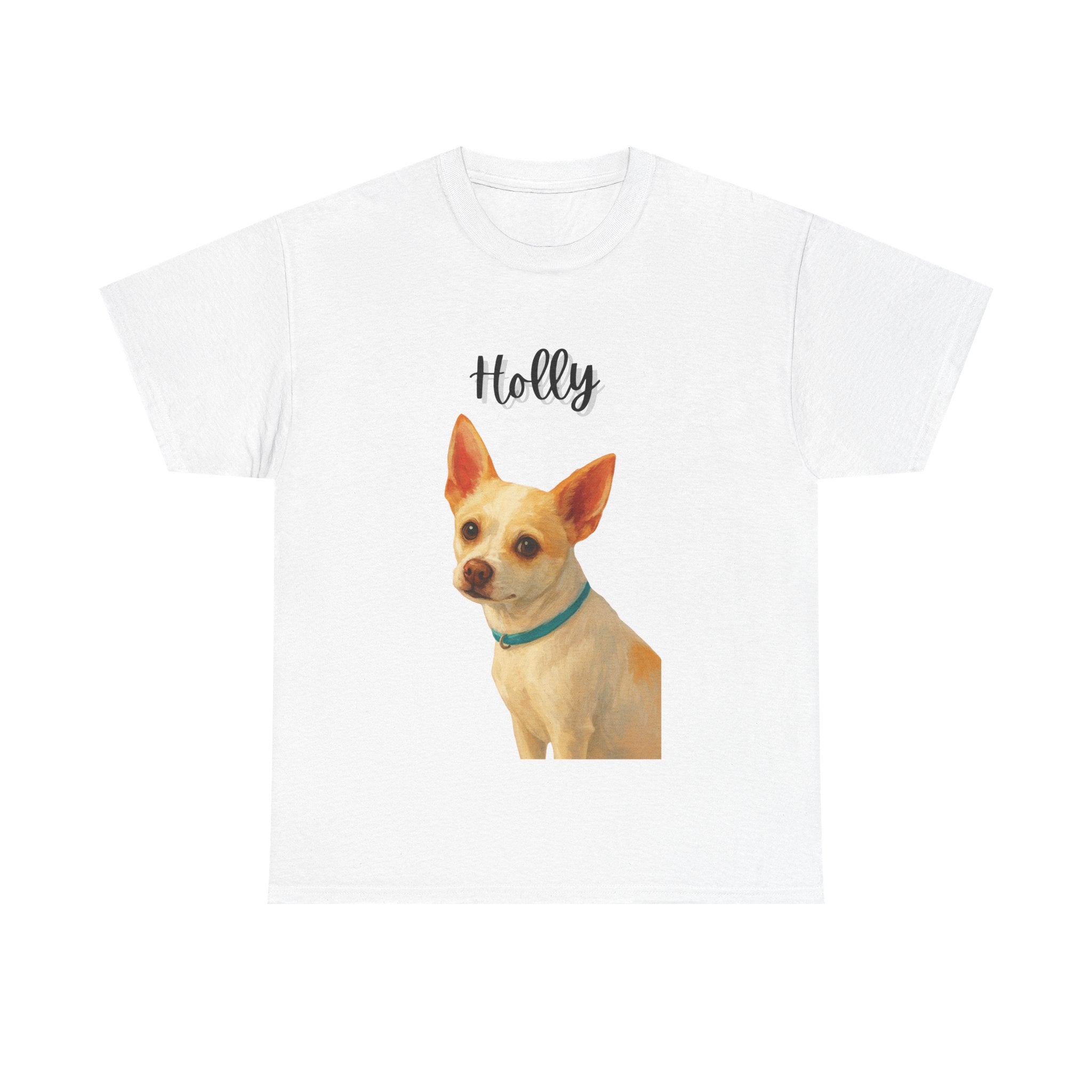 (Holly) Whimsical Dog Portrait Tee Shirt